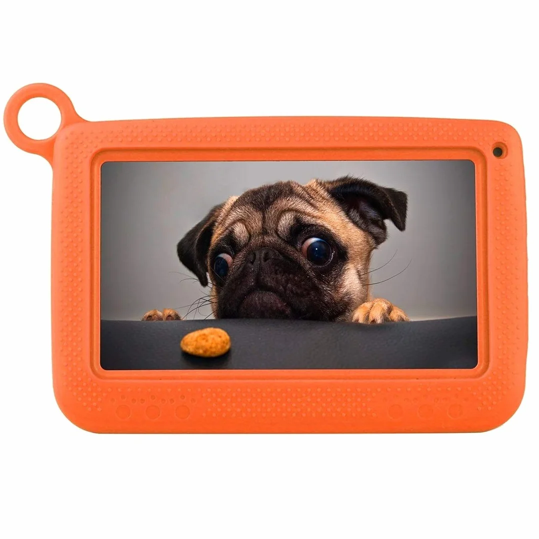Hanks' sklep z silikonową obudową Android 4.4 Allwinner A33 Quad Core, 1 GB + 16 GB, 7,0 cala, Astar Kids tablet edukacyjny (kolor: Różowy)