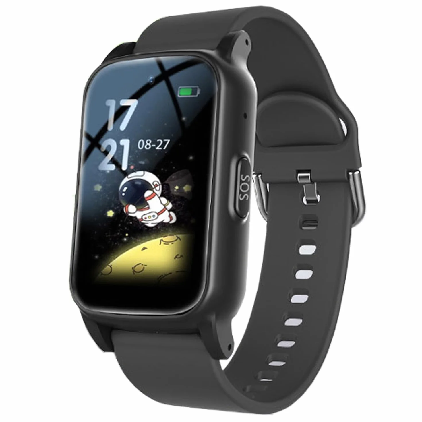 Inteligentny zegarek z wykrywaniem upadków Urządzenia ostrzegające przed upadkiem dla osób starszych GPS Pozycjonowanie Inteligentny zegarek z alarmem dla osób starszych,Black