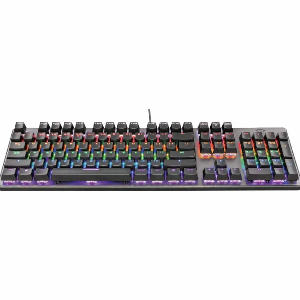 Trust GXT 865 Asta klawiatura mechaniczna (QWERTZ, niemiecki układ, podświetlenie wielokolorowe), czarna