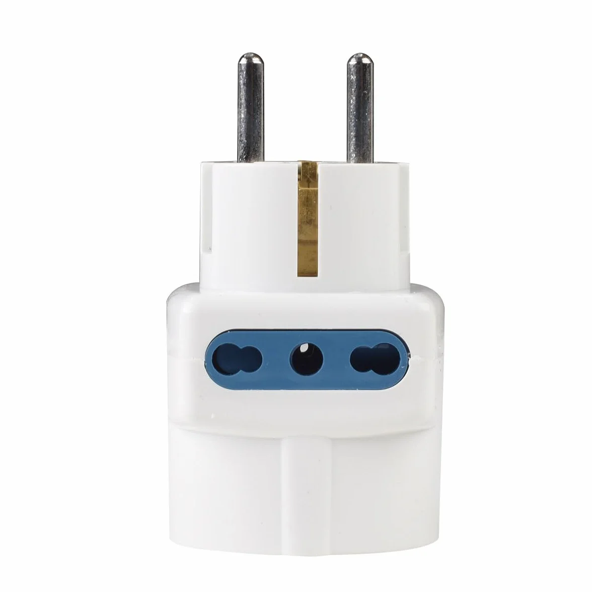 Podróżny zasilacz z gniazdami, 2 x gniazdo dwustronne 10A/16A + 1 x uniwersalne, francusko-niemiecka wtyczka elektryczna 16 A 2P + T Schuko (25)