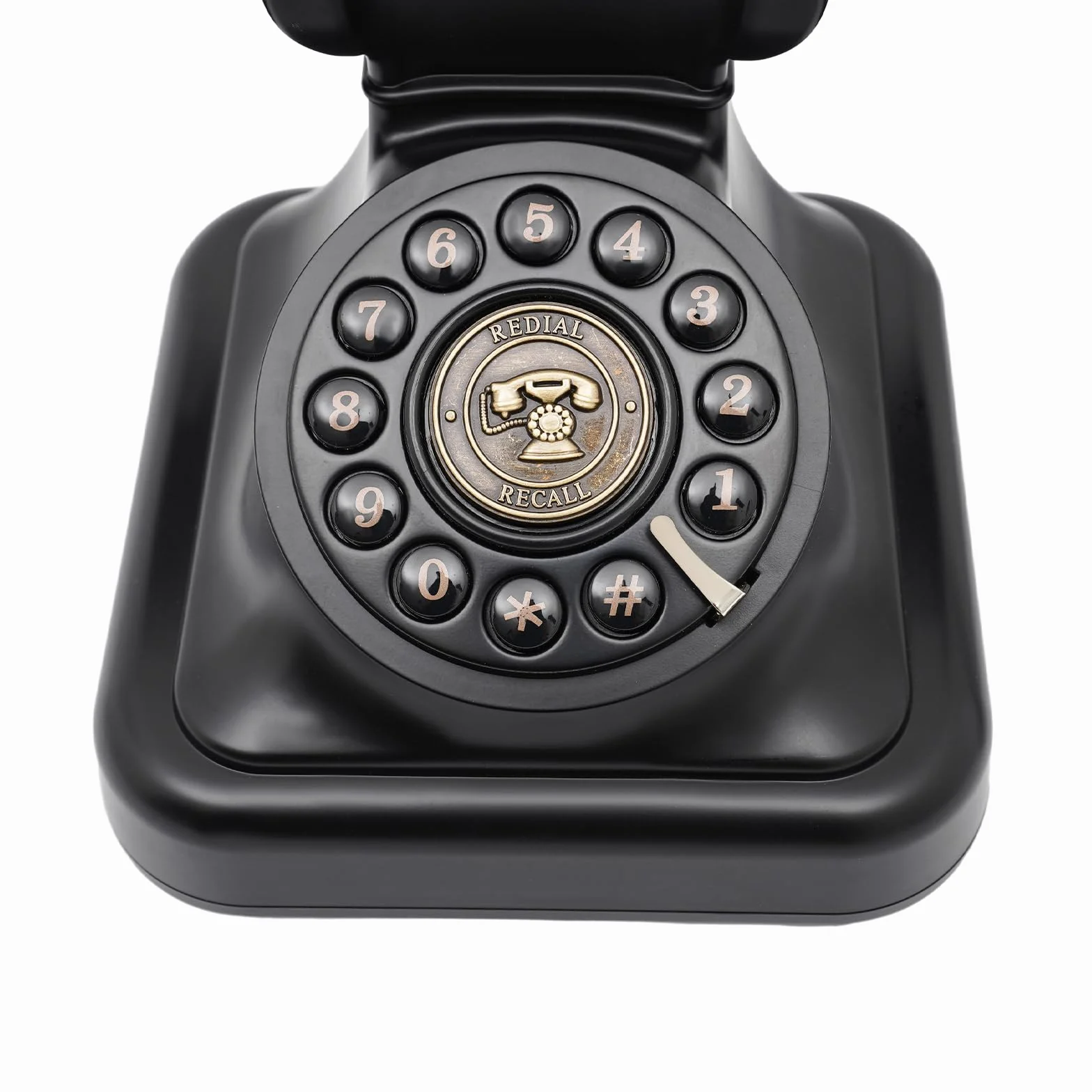 Vintage Retro Telefon Przewodowy Telefon do salonu, Sypialni, Biura Czarny