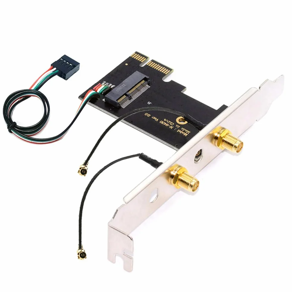 Bezprzewodowa karta NGFF A/E-Key WiFi do PCI-E Express 1x adapter do Wi-Fi Wifi6 Wifi7 Bluetooth