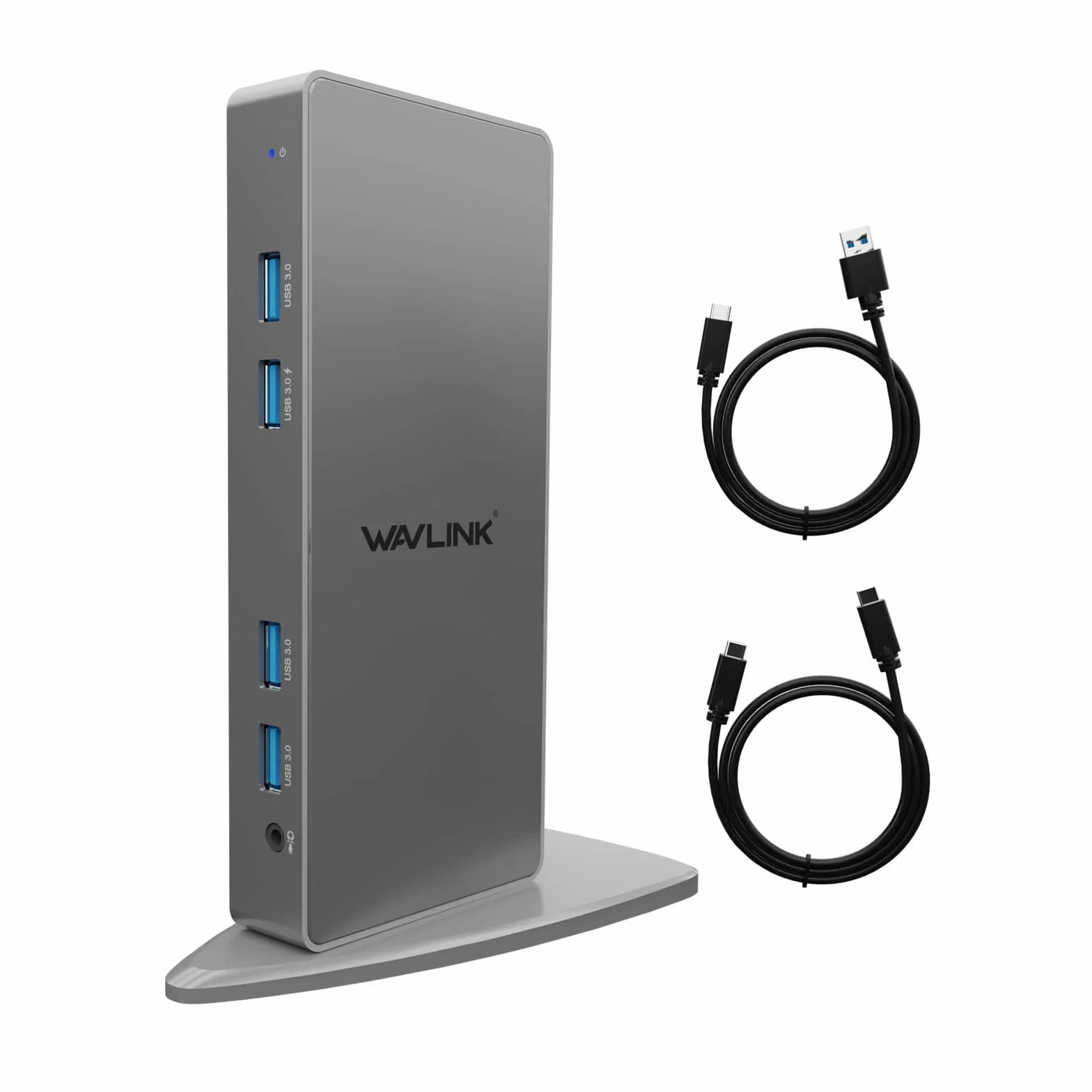 Stacja dokująca DisplayLink, uniwersalna stacja dokująca WAVLINK USB-C z 2 × HDMI i DP, Gigabit Ethernet, 6 × USB 3.0, audio, mikrofon, kompatybilna z Mac OS i Windows