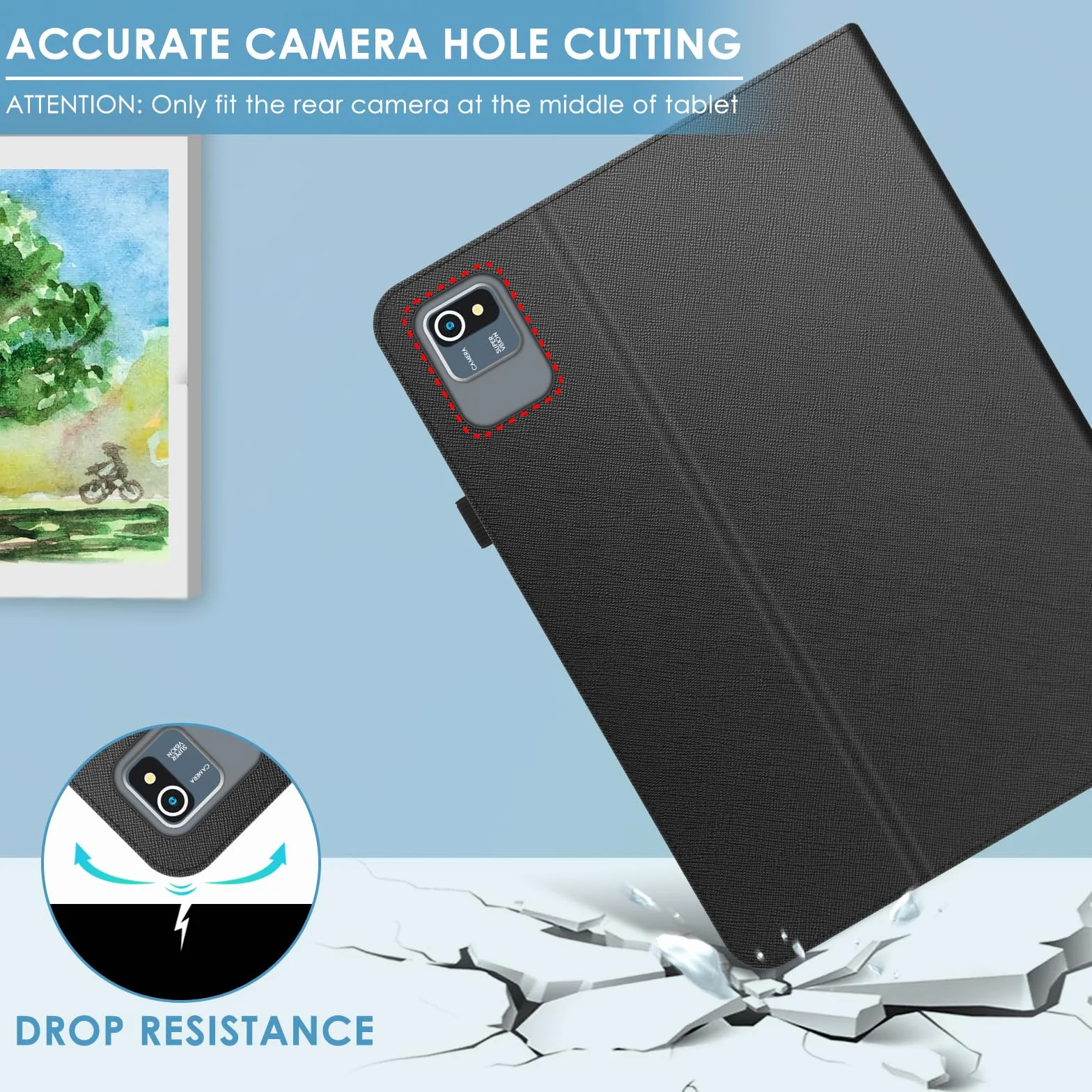 KATUMO Unwersalne Etui dla Tabletu 10 Cali, Etui dla Biegedy/JIKOCXN C30 / DEERTiME E6 / ZONKO/TYD/YUMBOT/DOOGEE U10Kid / DOOGEE T10 Pro/Acer Iconia Tab P10 / SKYEGG K13 / SKYEGG K11