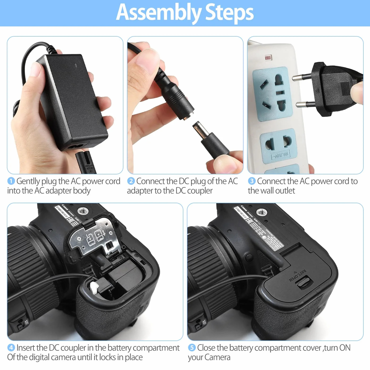 ENEGON NP-FZ100 Dummy Battery AC-FZ100 DC Coupler Adapter Kit kompatybilny z Sony A6600, A7C, A7III, A7RIII, A7RIV, A9, A9R, A9S, Alpha 9, Alpha 9R, Alpha 9R, Alpha 9S, Alpha 9S, kamera cyfrowa
