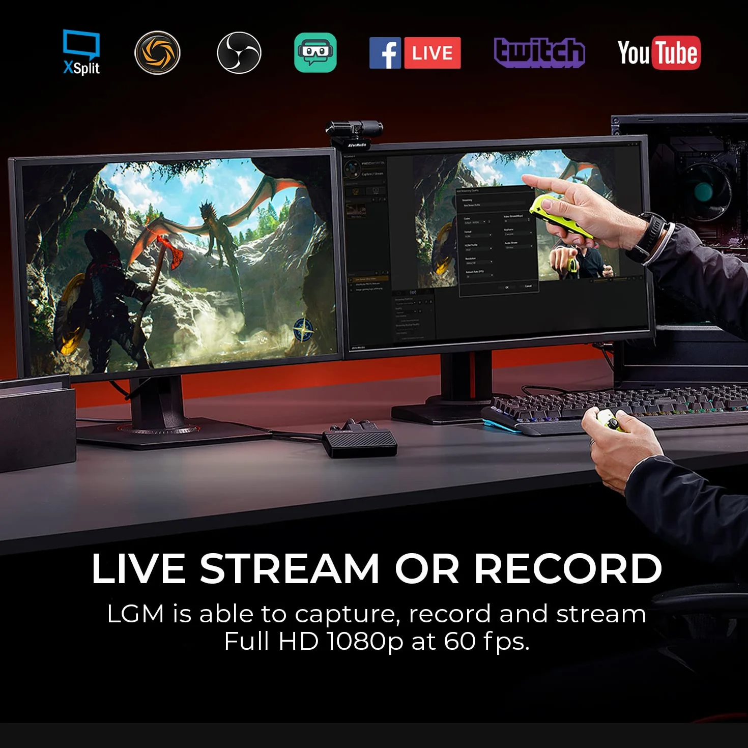 Avermedia Live Gamer MINI GC311, Karta Przechwytująca, Kompatybilny z Nintendo Switch, Play Station 4, Xbox, iPhone, iPad (GC311) GDDR4, AGP PCI Express x 4, Czarny