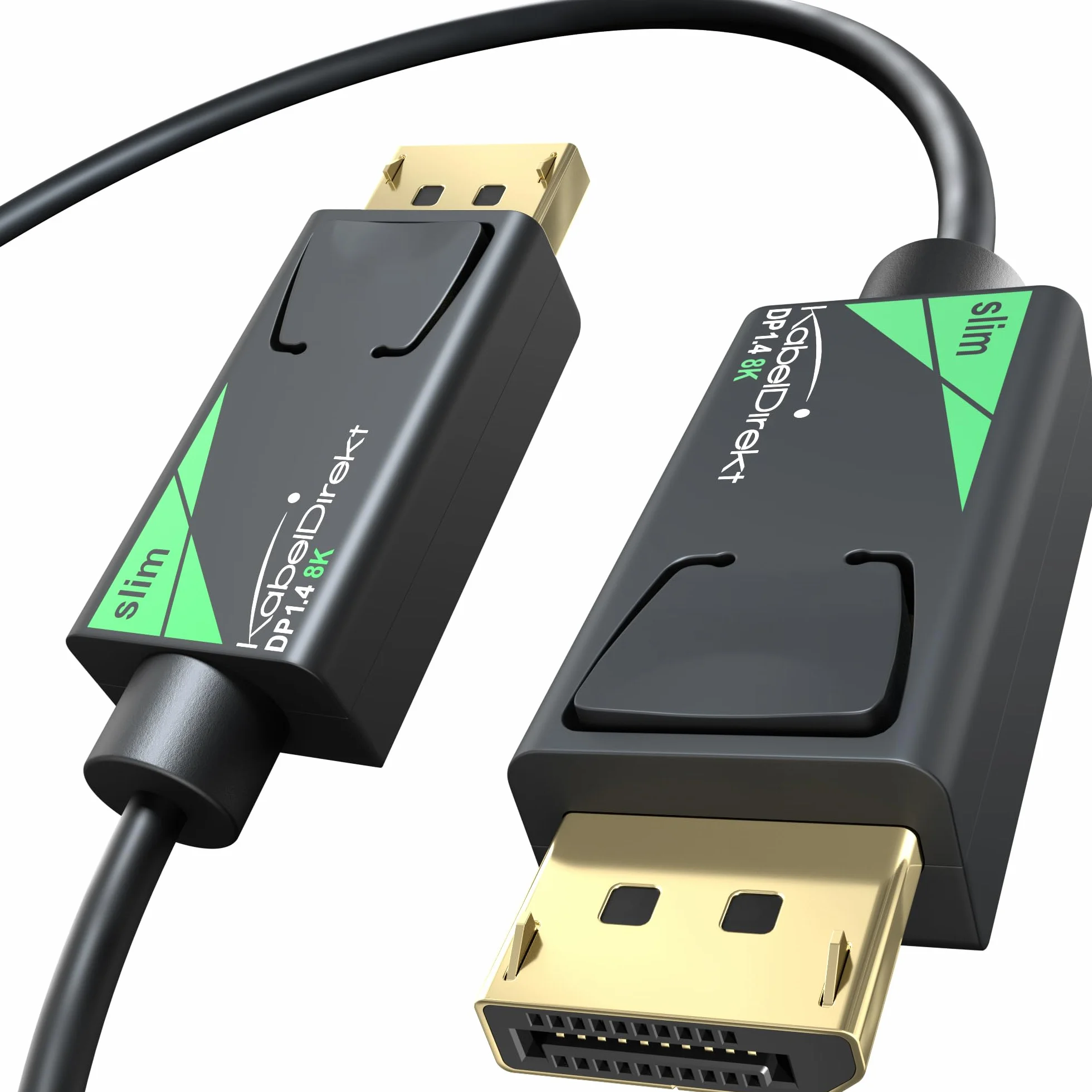 KabelDirekt DisplayPort 8K 60Hz DP 1.4 5m Kabel 4,5mm