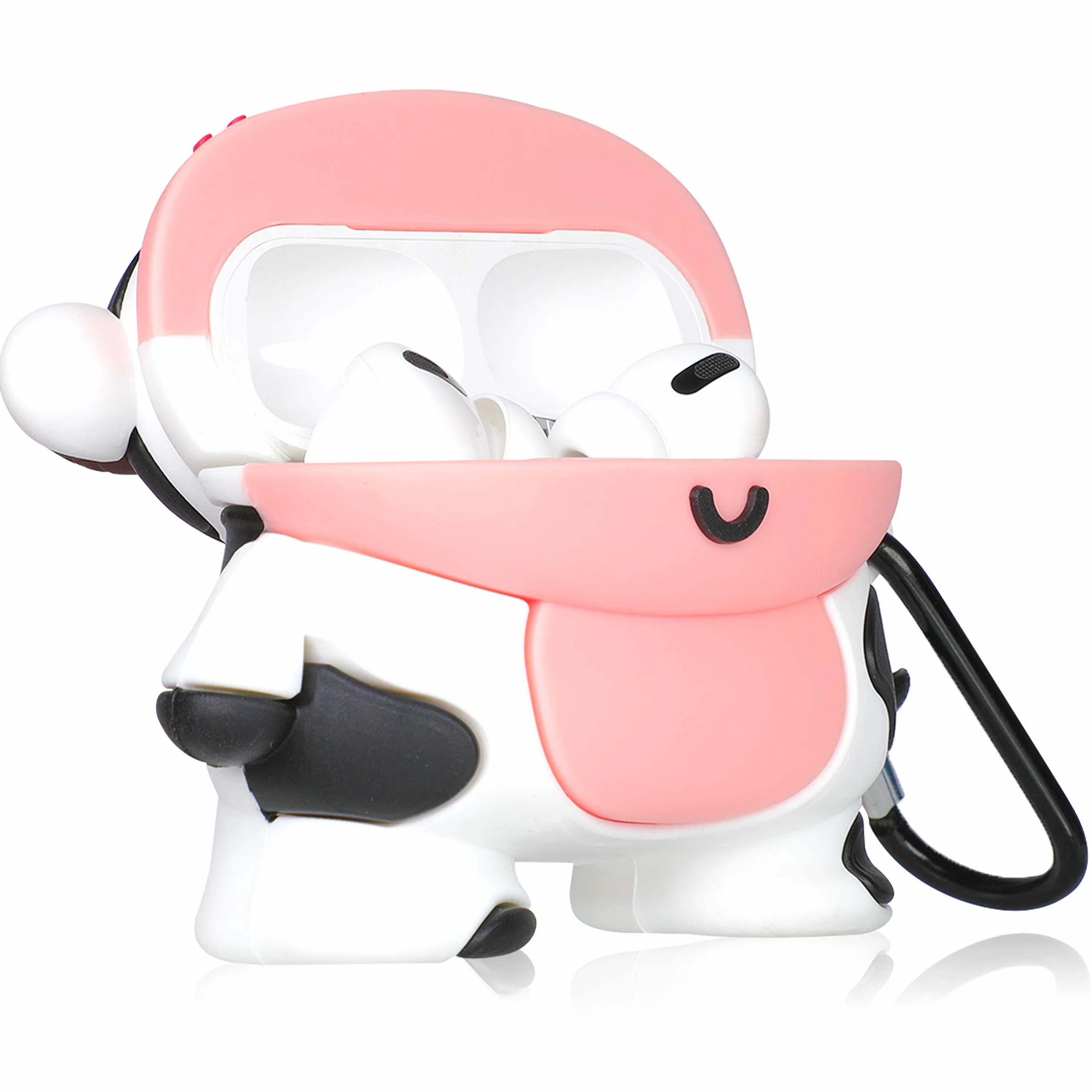 Etui na AirPod Pro / 3 kreskówka design śliczny kawaii 3D silikonowa osłona brelok moda śmieszne fajne zwierzę miękka ochronna do Air Pods Pro dziewczyny dzieci kobiety etui na AirPods 3 (uśmiech krowa)