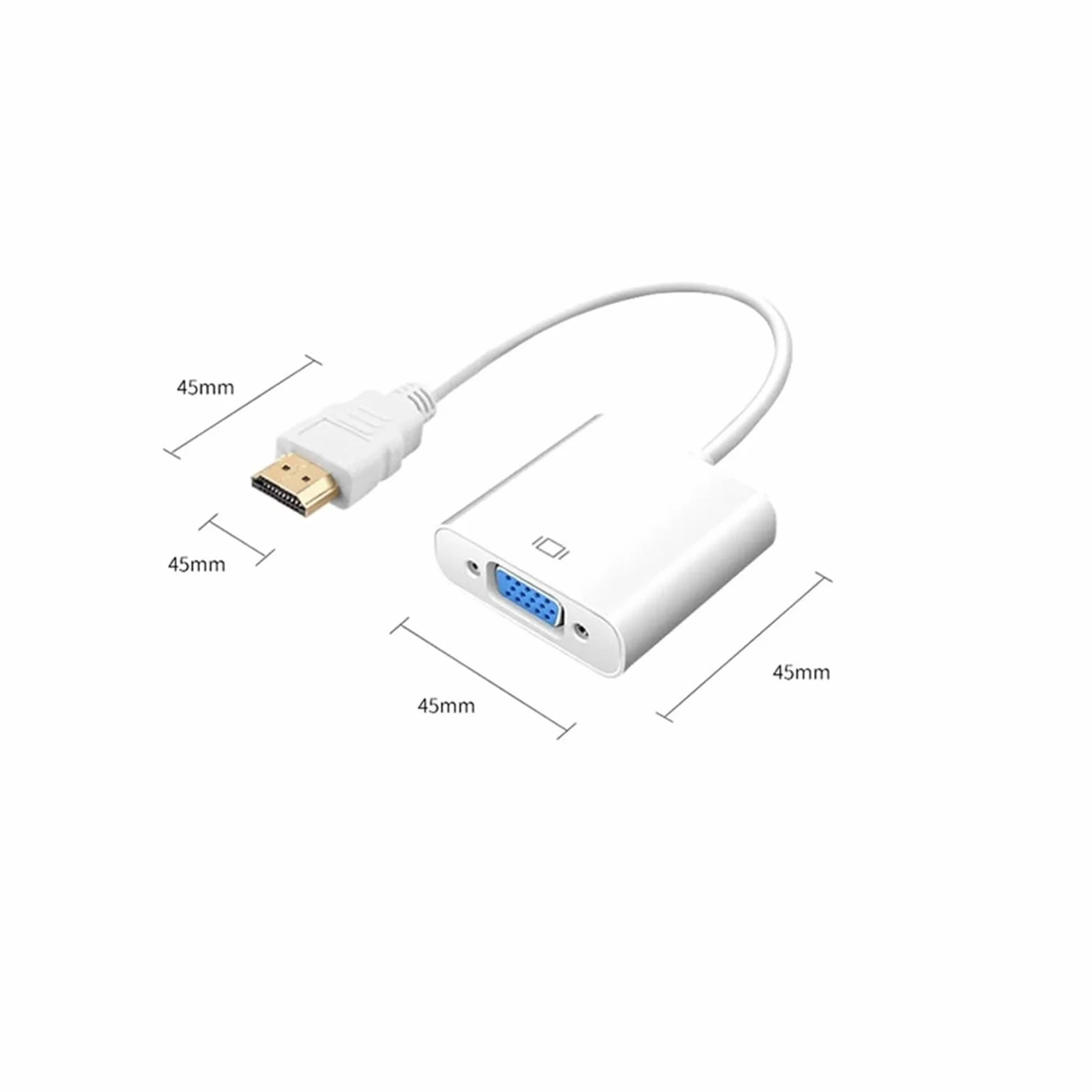 Adapter HDMI na VGA 1080P Cyfrowy konwerter analogowy do laptopa PC