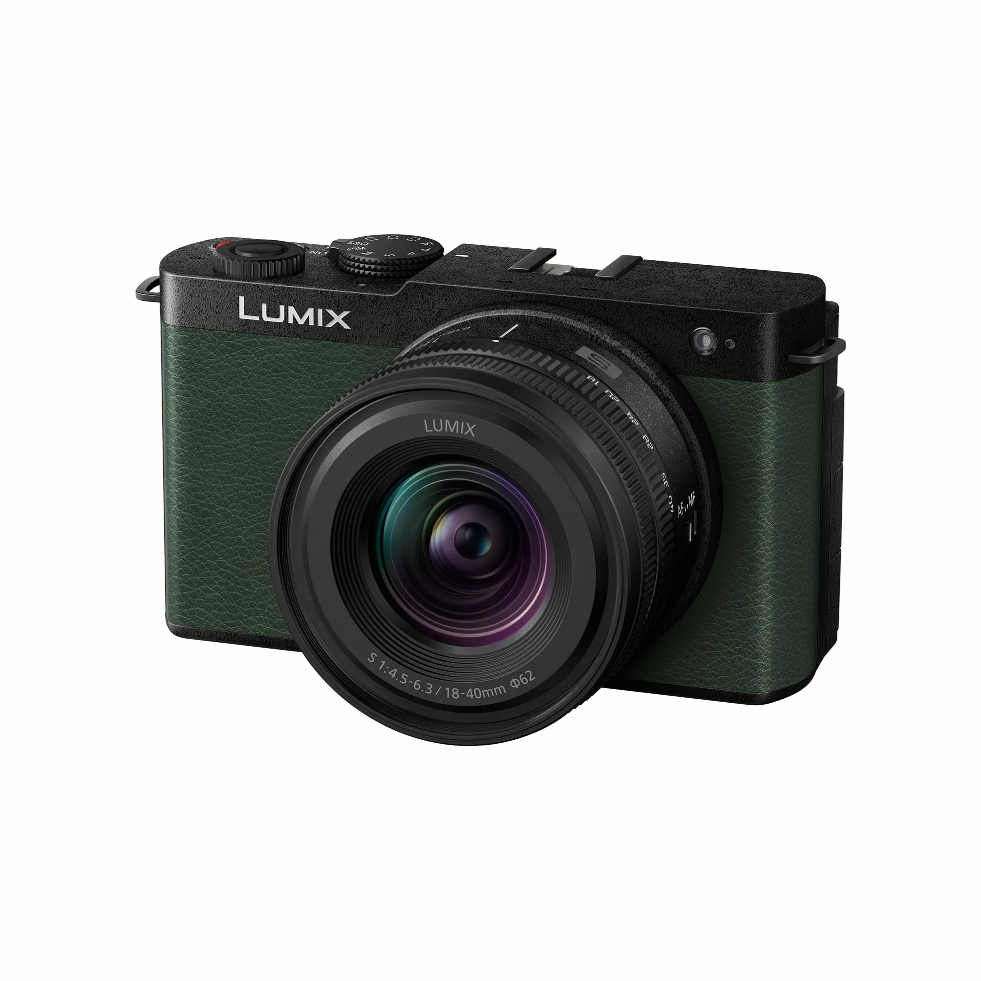 Panasonic Lumix DC-S9NE-G Pełnoklatkowy Bezlusterkowy Aparat do Vlogowania, 24.2MP, 6K /4K Video, 779 Punktów Detekcji Fazy, Stabilizacja Obrazu, 5Ghz WiFi, z Obiektywem S-R1840E 18-40mm S, Zielony