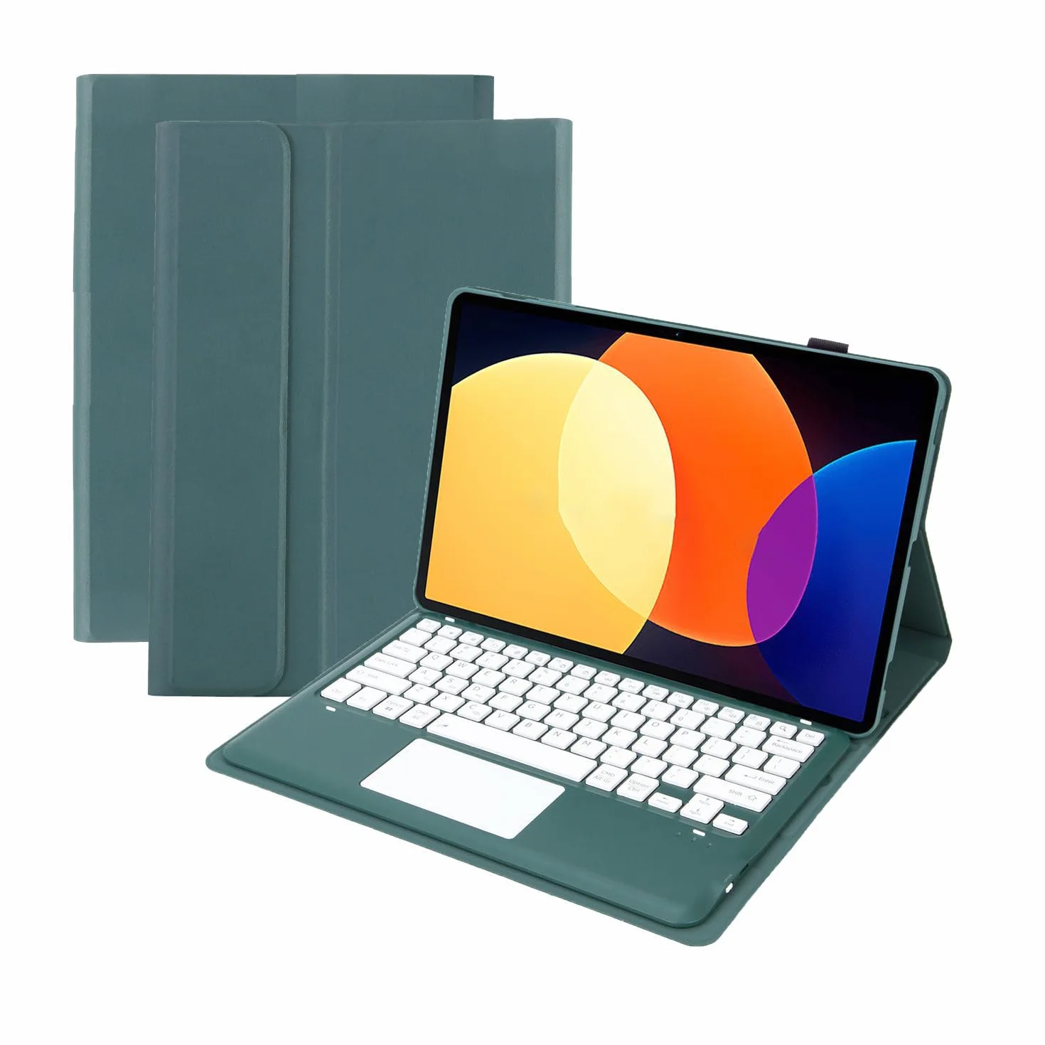 Etui z klawiaturą do Xiaomi Mi Pad 6S Pro 12.4" 2024, Magnetyczna Odłączana Bezprzewodowa klawiatura Bluetooth z Uchwytem na Ołówek (Ołówek nie jest dołączony),Dark green
