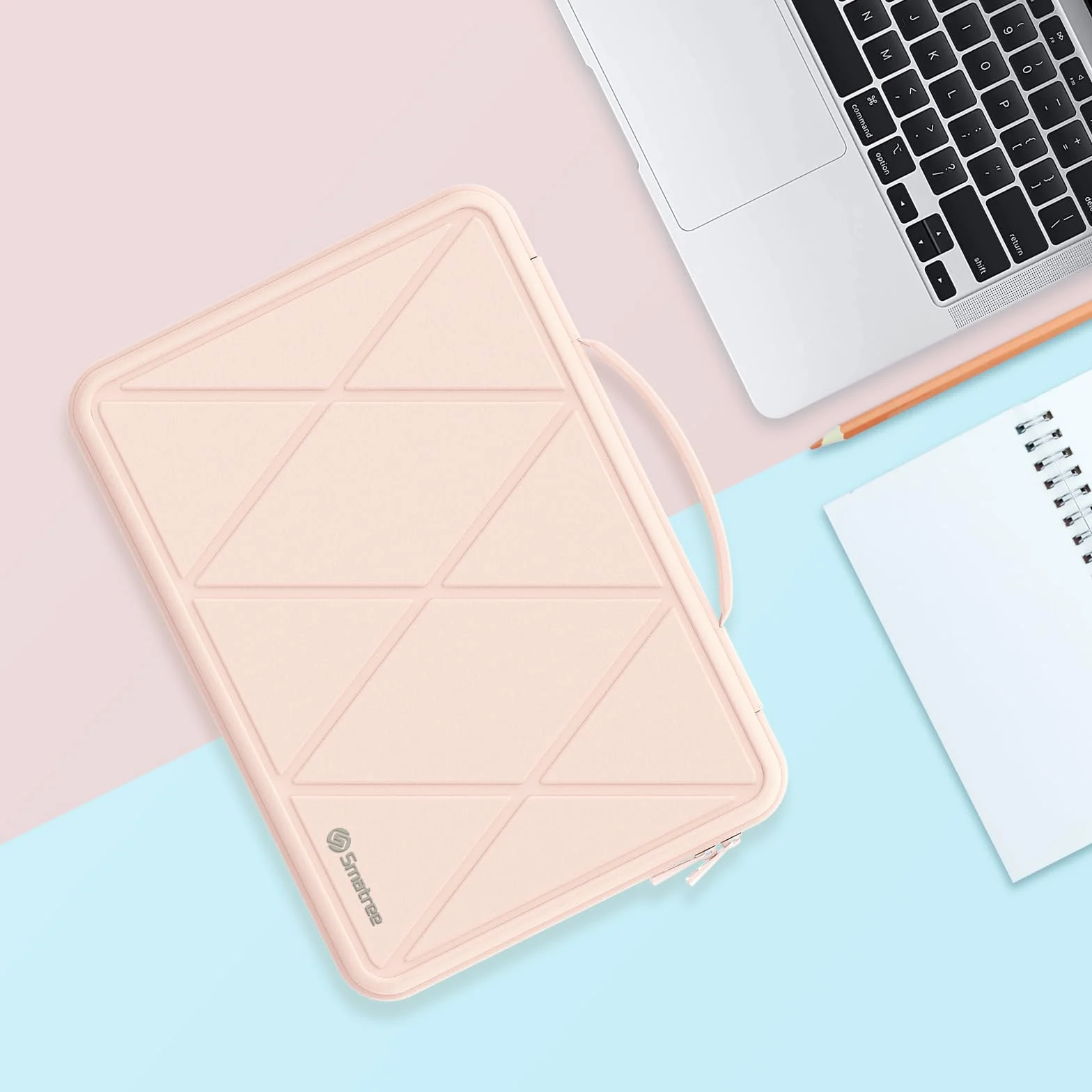 Smatree Twarde etui ochronne z pianki EVA, kompatybilne z 39.6 cm ASUS Vivobook Pro 15X M6501/15X OLED K6501, odporne na wstrząsy i wodoodporne etui na laptopa, różowe (X8279P)