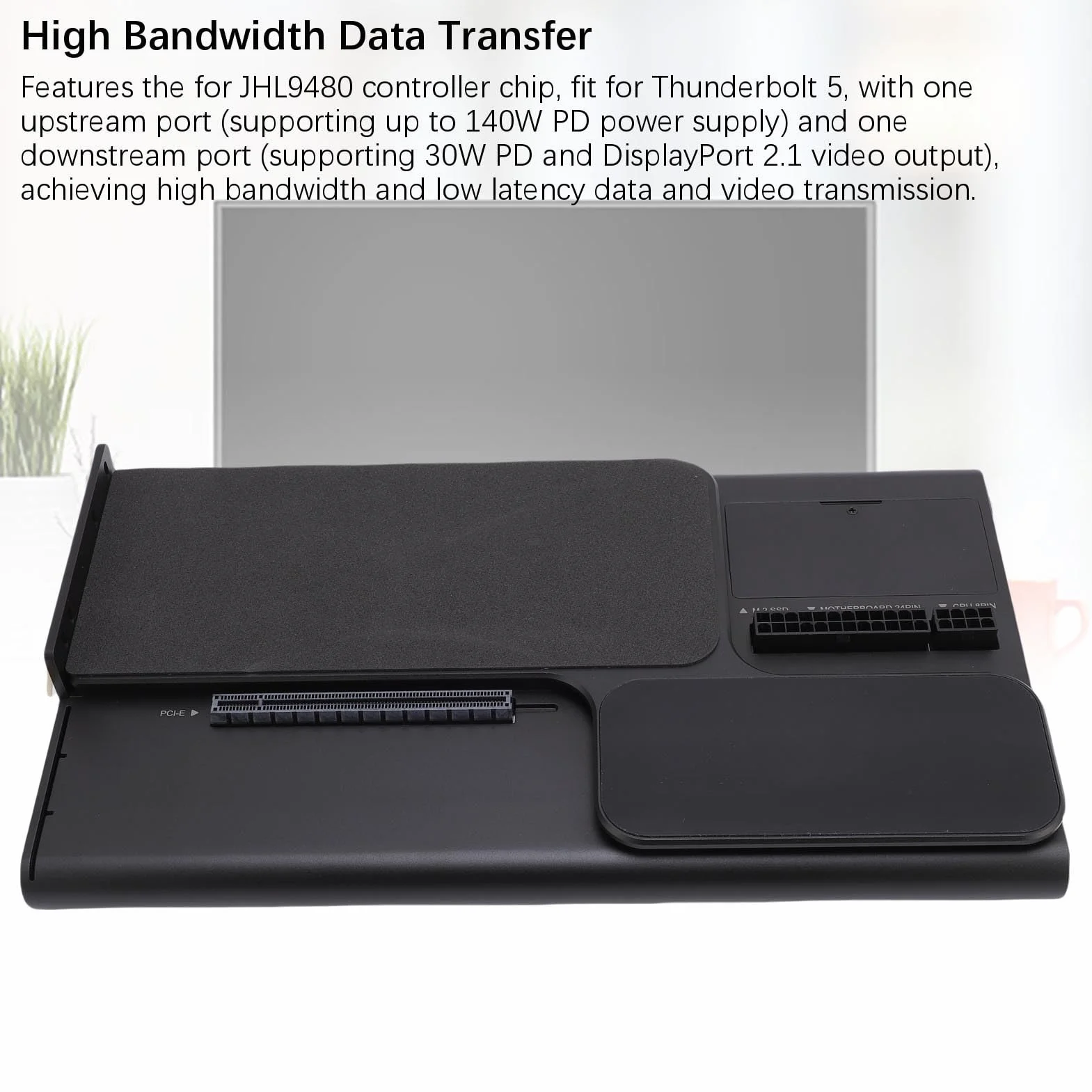 Stacja Dokująca Karty Graficznej Pasująca do, Zewnętrzna Obudowa PD 2.5G Ethernet PCIe 4.0 X4 o Mocy 140 W z Gniazdem M.2, USB 3., Czytnikiem Kart SD dla Grafiki