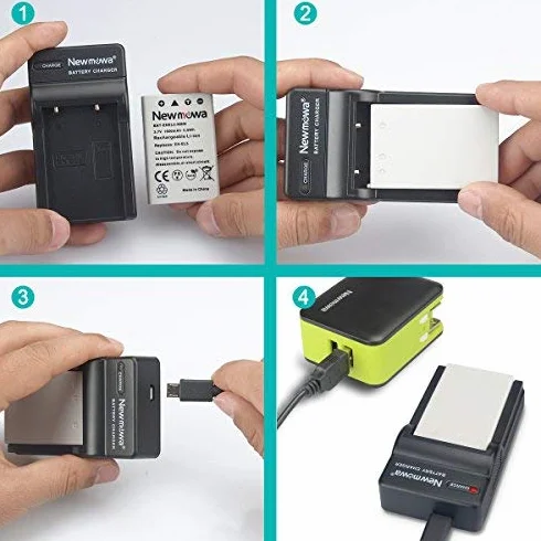Newmowa EN-EL5 Zamienna Bateria (2 sztuki) i Podwójna ładowarka USB do Nikon Coolpix P530, P520, P510, P500, P100, P90, P80, P6000, P5000, P5100, 7900, 5900, 5200, 4200, 3700, S10, P4, P3