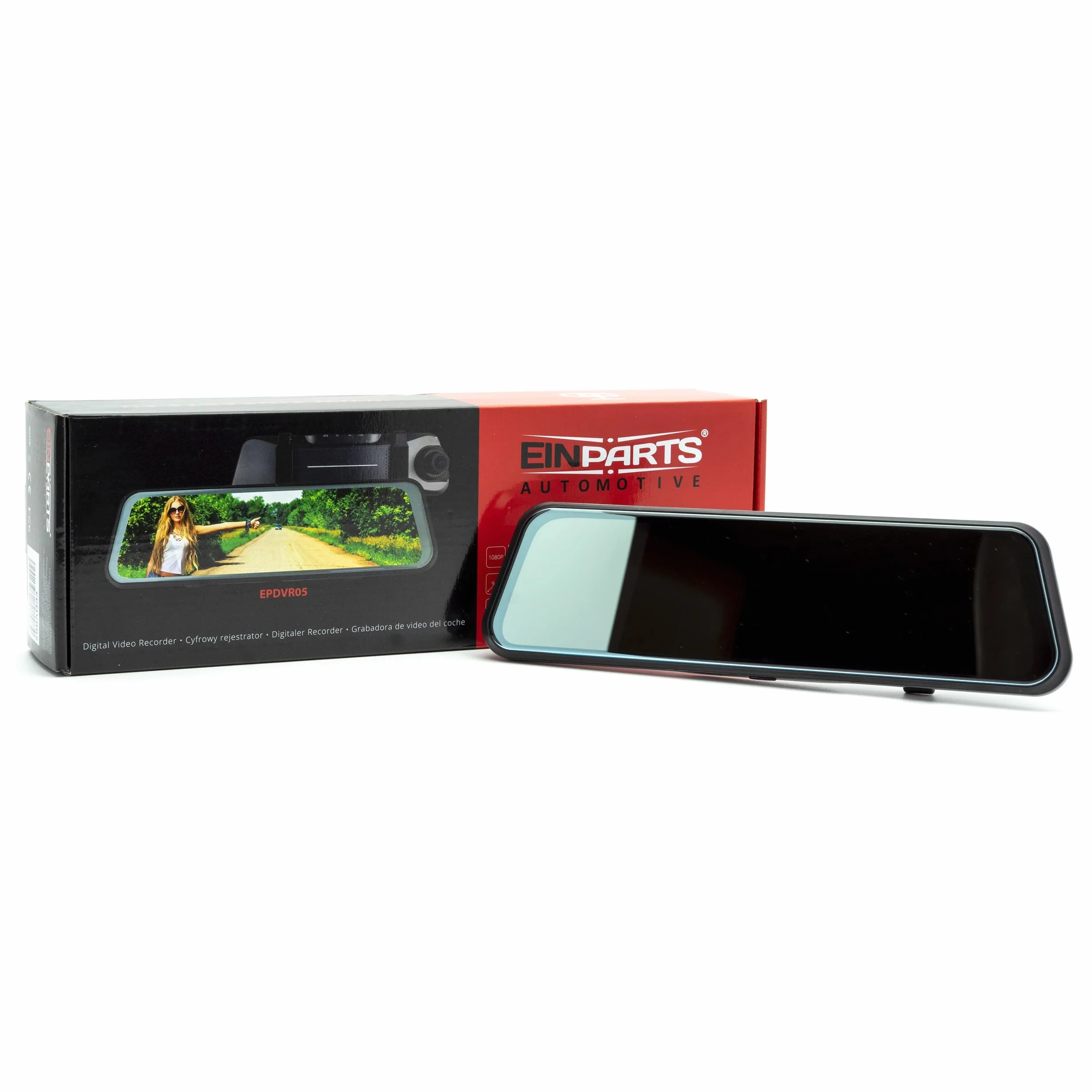 EinParts Wideorejestartor DVR Rejestartor Jazdy w lusterku wstecznym 9,66 cali 1080P Kąt 170° + kamera cofania HD 720P