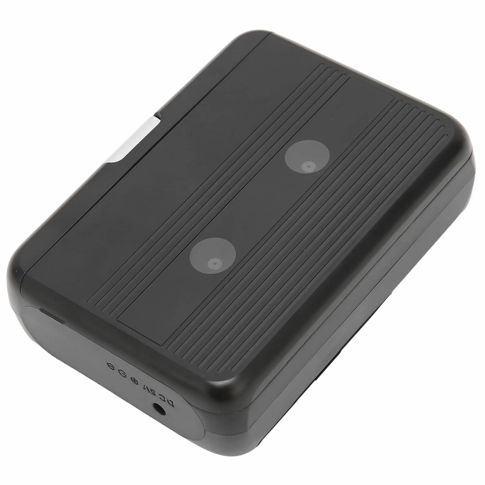 Odtwarzacz Kasetowy, Przenośny Odtwarzacz Kasetowy Bluetooth 5.0 z Funkcją Automatycznego Cofania Słuchawek Stereofoniczny Odtwarzacz Kasetowy z Funkcją Radia FM](Czarny)