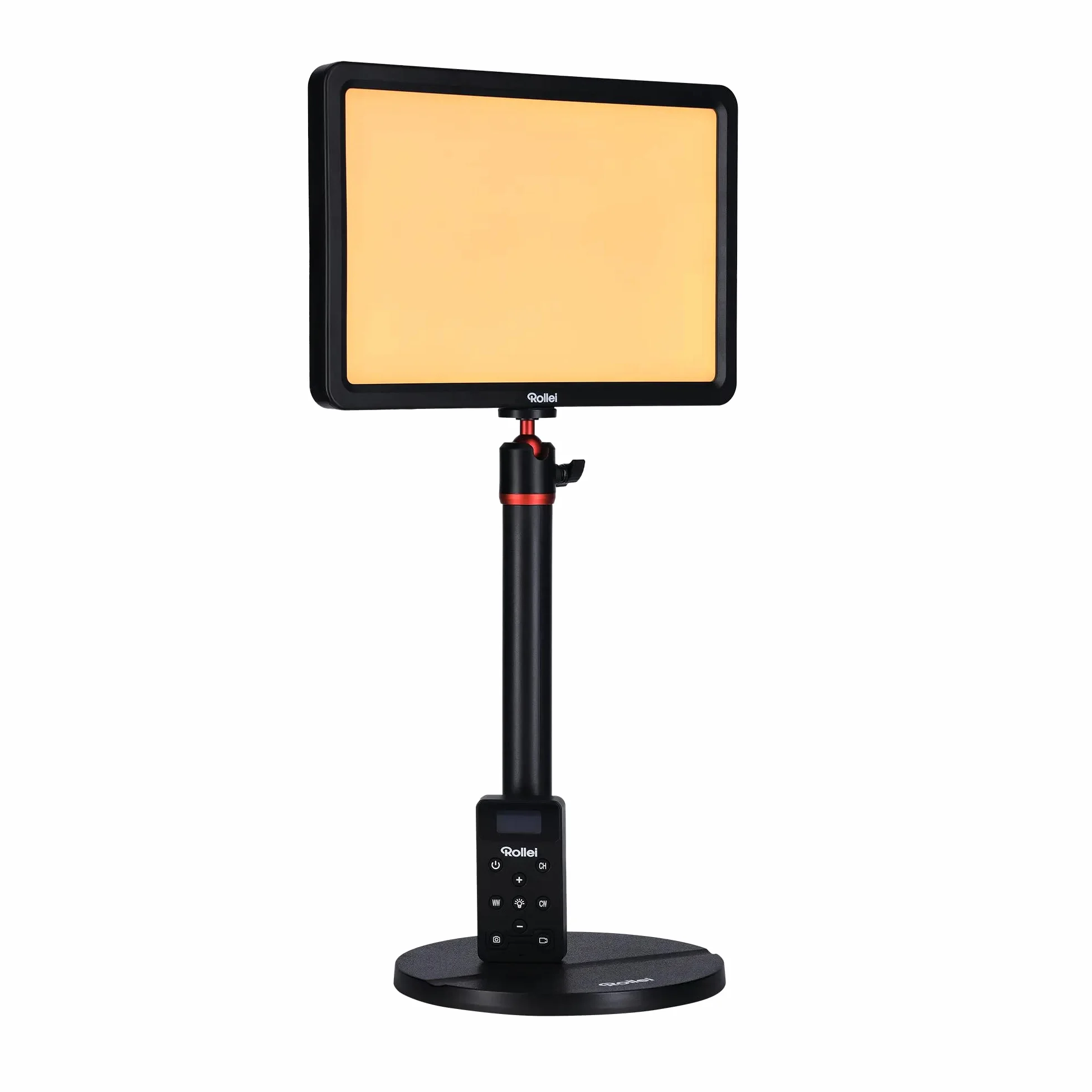 Rollei Lumis Key Light Pro, światło wideo, światło strumieniowe CRI 90+ 2500-9000K, z panelem LED i pilotem Bluetooth, do zdjęć, wideokonferencji TikTok Live Stream, światła, fotografia