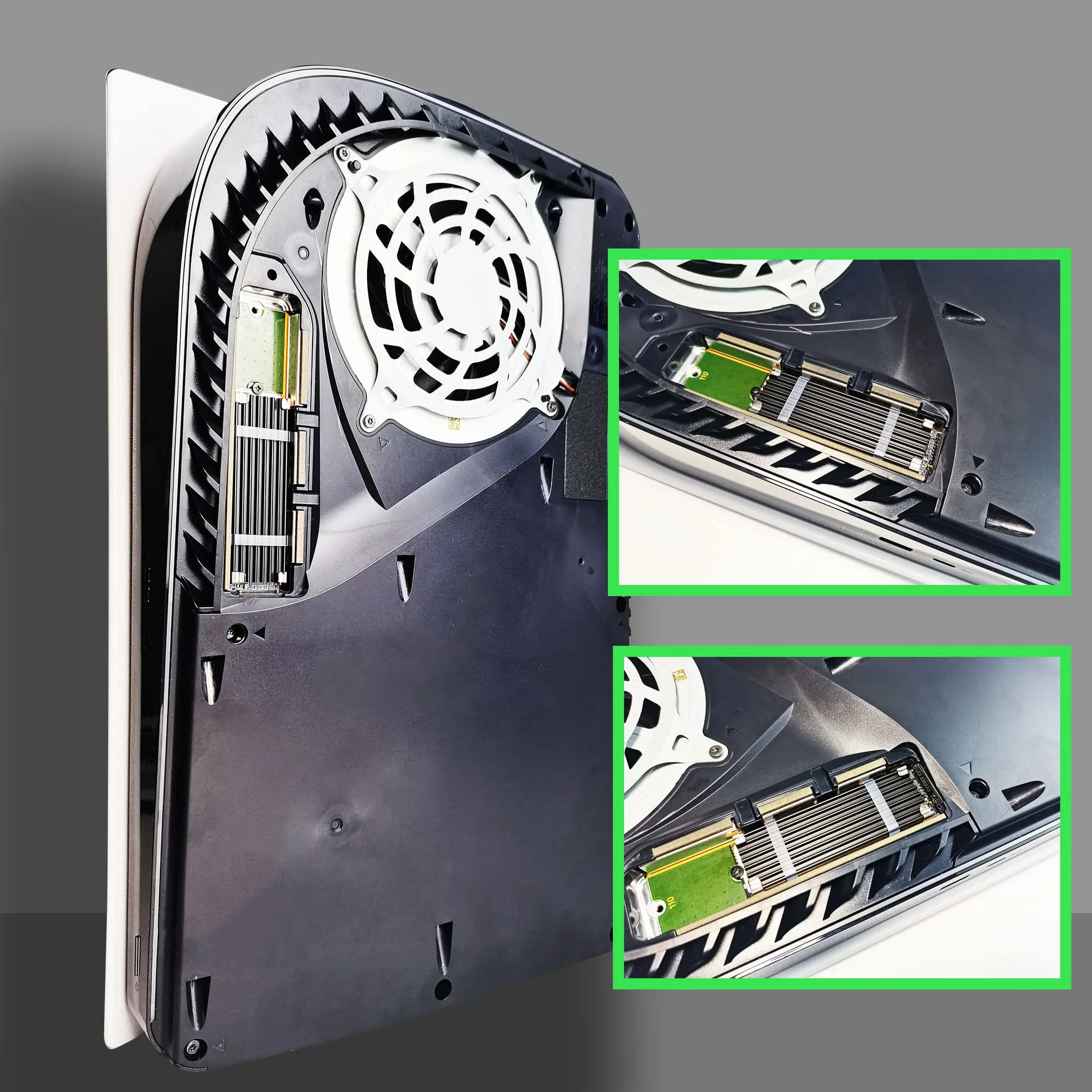 GLOTRENDS Radiator M.2 dla 2280 M.2 SSD, pasujący do PC/PS5/PS5 Slim, 22x70x3mm aluminiowy korpus, w tym podkładka termiczna (2 opakowania)