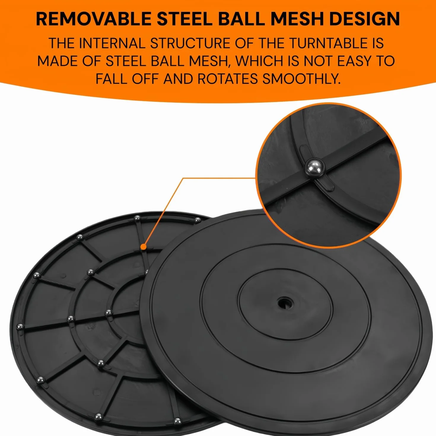 Platforma obrotowa 40 cm, platforma obrotowa o 360 stopni, uniwersalna płyta obrotowa ze stalowymi łożyskami kulkowymi, płyta obrotowa, wielofunkcyjna do laptopów, monitorów, telewizorów, głośników
