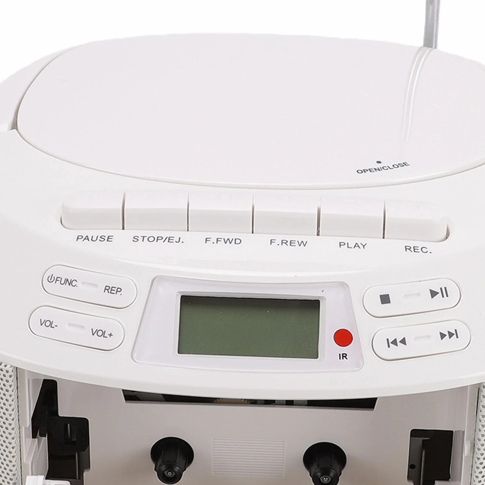 Przenośny Odtwarzacz CD Bluetooth, Magnetofon Combo z Radiem AM FM, USB, AUX, Pilotem do Użytku w Domu, Kuchni, Sypialni, na zewnątrz. (wtyczka UE)