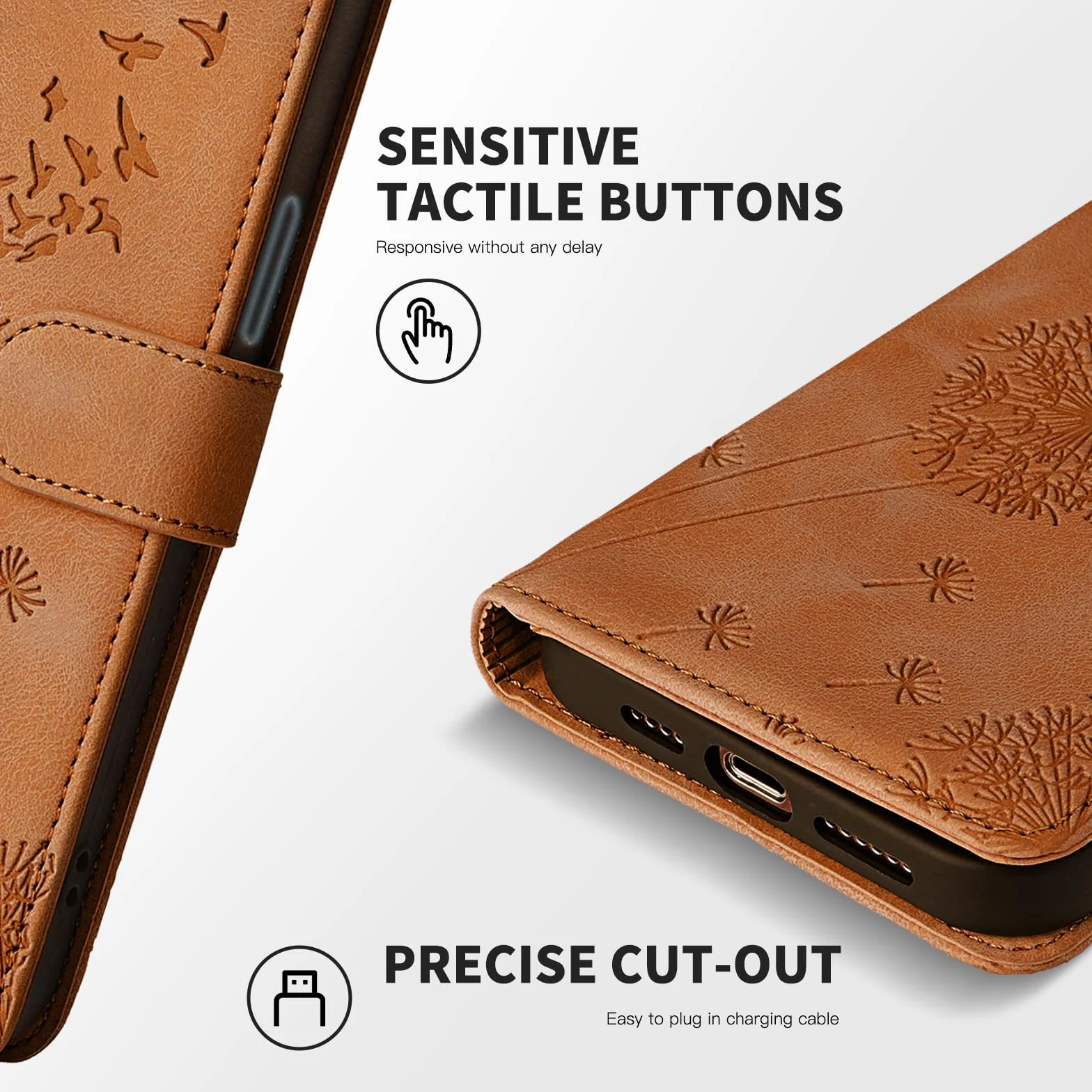 Xiaomi Redmi 14C 5G Etui z klapką skóra PU magnetyczne