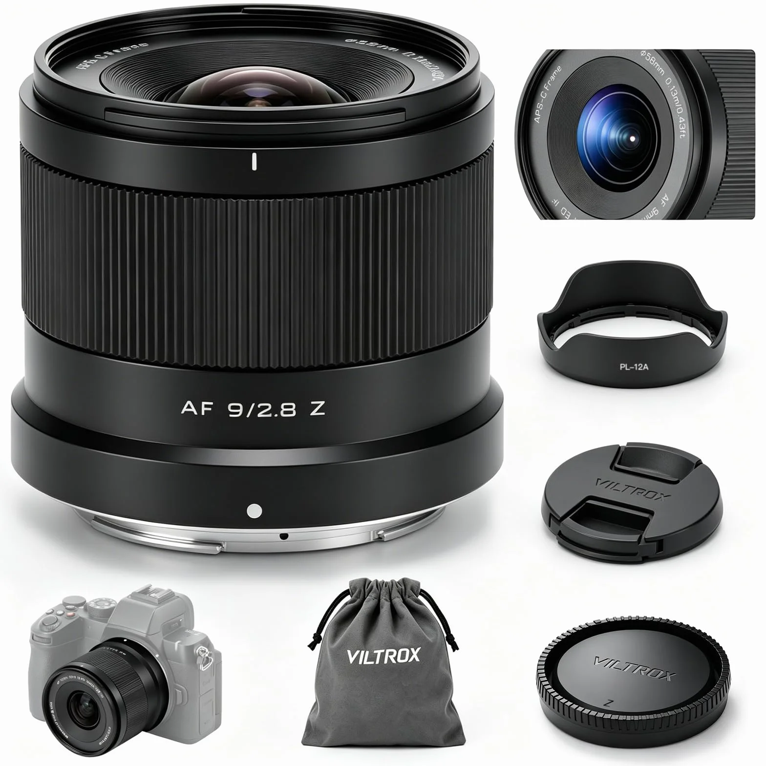 VILTROX 9 mm F2.8 Z Air AF 9 mm F2.8 Z Mount obiektyw do Nikon Z, autofokus APS-C, ultraszerokokątny obiektyw, kompatybilny z aparatami Nikon Z-Mount Z30, Z50, Zfc, Z5, Z6, Z6II, Z7, Z7II, Z8, Z9