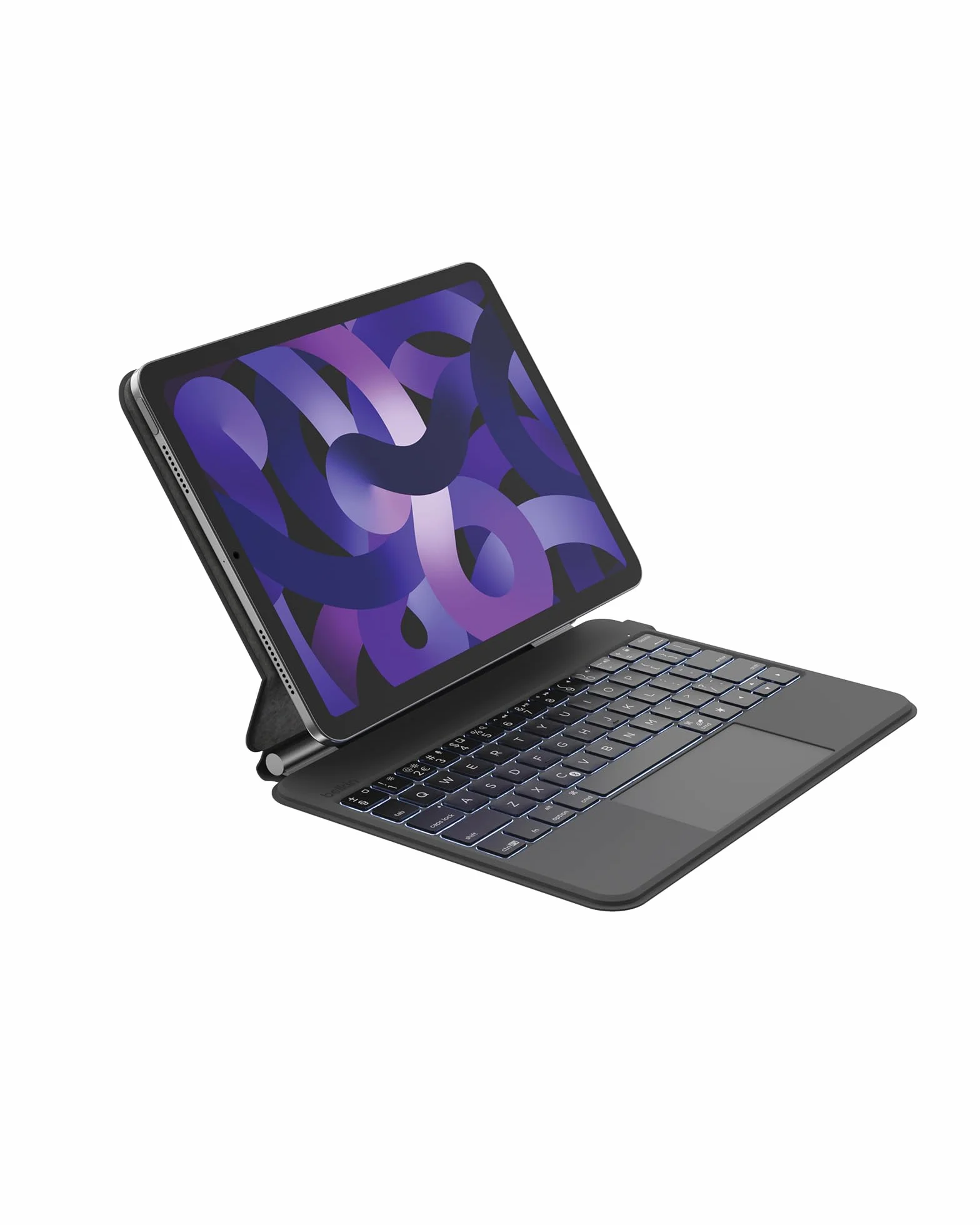 Belkin etui na iPada Pro z podświetlaną klawiaturą i magnetyczną podstawą, sterowanie wielodotykowe, magnetyczne przechowywanie Apple Pencil, QWERTY, klawisze multimedialne do iPada M4 Pro 11"