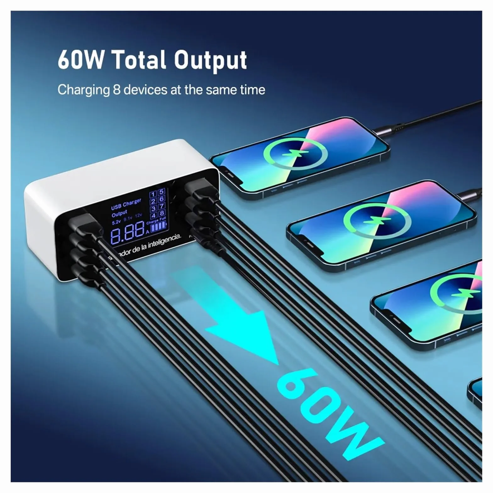 Szybkie ładowanie 60 W QC 3.0 4.0 Adapter ładowarki USB USB C Ładowarka Szybka ładowarka do tabletu telefonicznego Uniwersalna kompatybilność(40W QC3.0)
