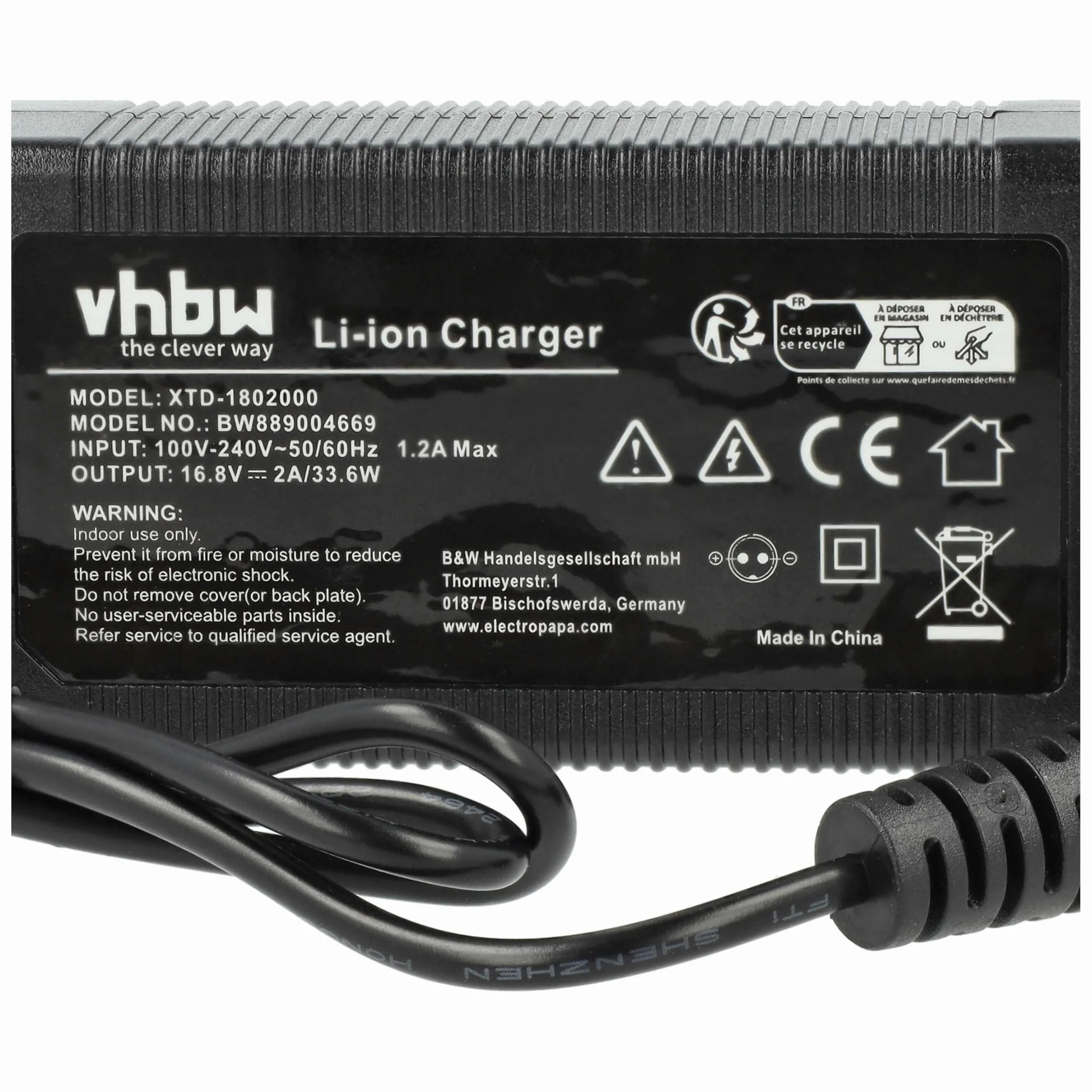 vhbw Ładowarka wraz z baterią (2500 mAh) kompatybilna z akumulatorami litowo-jonowymi Shimano PLEMIO 3000