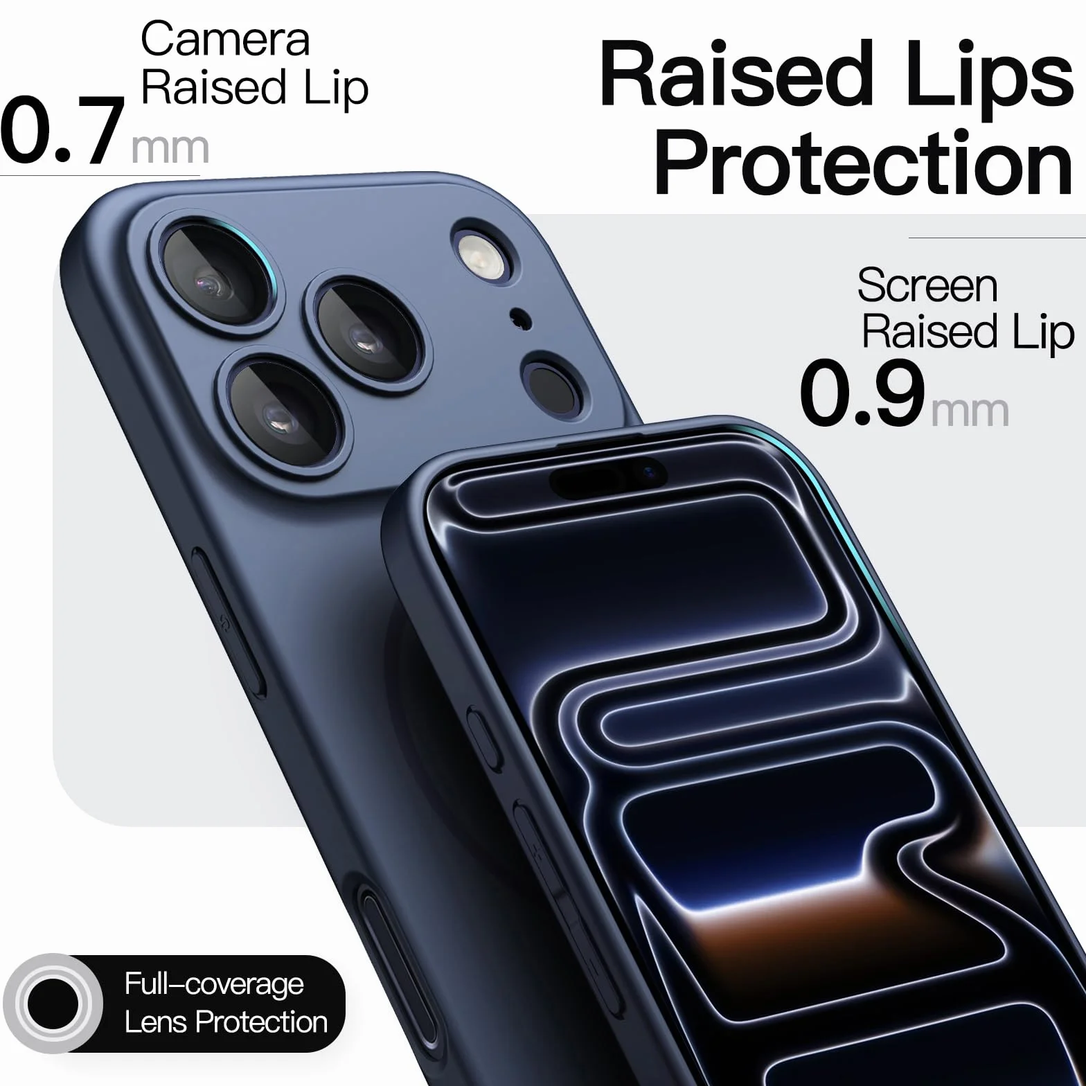 JETech Magnetyczne Szczupły Etui dla iPhone 17 Pro 6,3 Cala, Kompatybilne z MagSafe, Ultracienkie Minimalistyczne Osłona Telefon z Matowe i Pełną Ochroną Obiektywu Aparatu (Ciemnoniebieski)