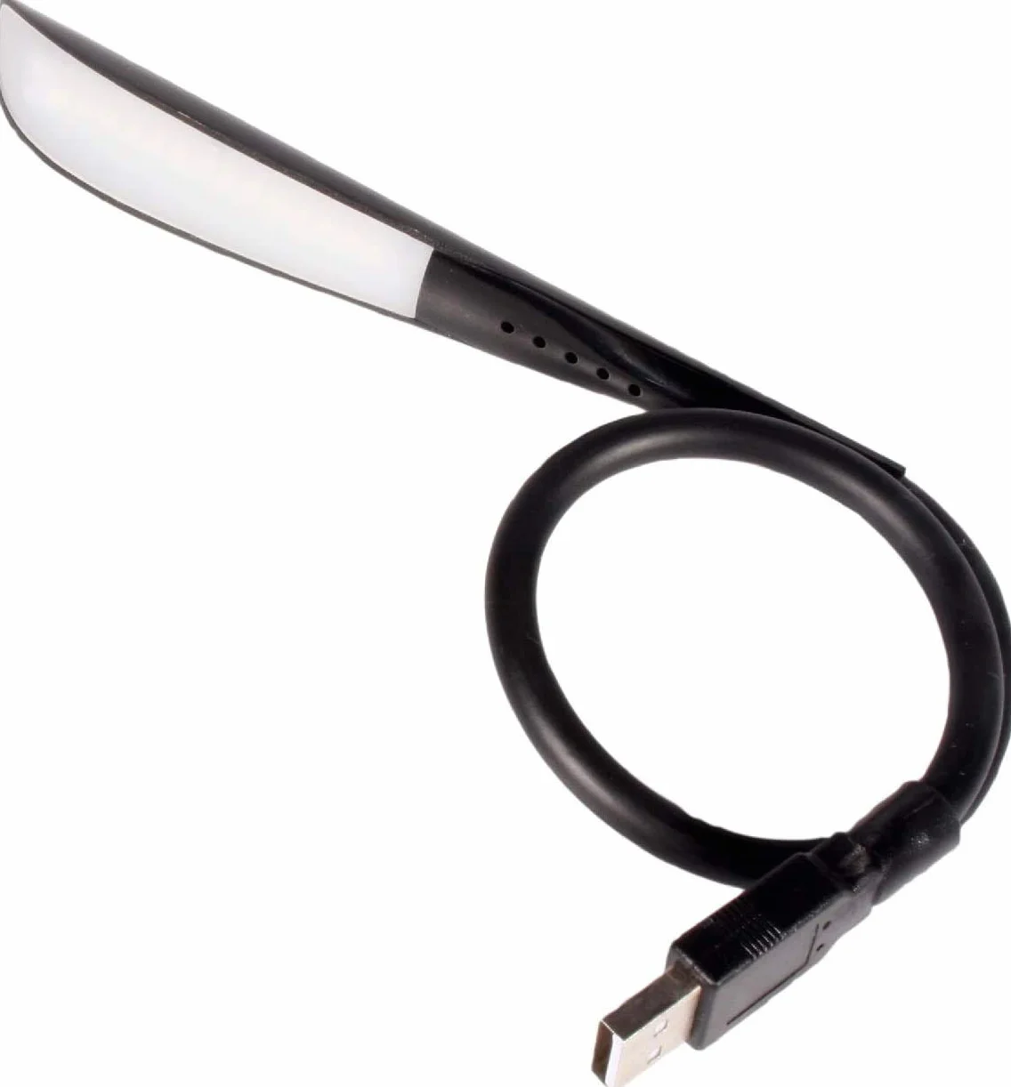 Ściemniana lampa USB, elastyczna klawiatura USB, mini lampka USB do laptopa (14 diod LED, 3-stopniowa regulacja jasności, przełącznik dotykowy wł./wył., czarna)