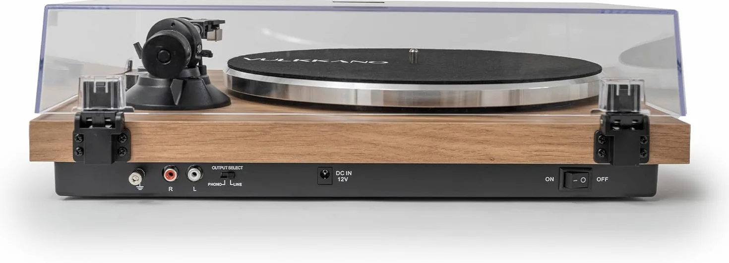 VULKKANO TD10 Gramofon z precyzyjnym ramieniem, zintegrowanym korektorem Phono/Line i eleganckim designem, kompatybilny z 33 i 45-obrotowymi winylami