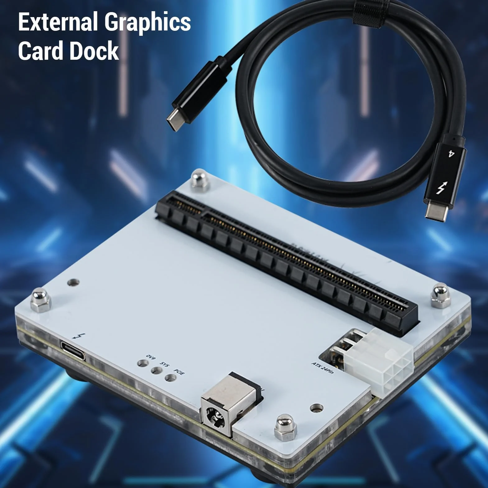 Cocoarm Zewnętrzna Stacja Dokująca do Karty Graficznej Stacja Dokująca do Karty Graficznej USB4.0 PCB z Kablem Danych JHL7440 1 M PCIe 16X Hot Swap Laptopa Mini PC Przenośny Komputer Gier