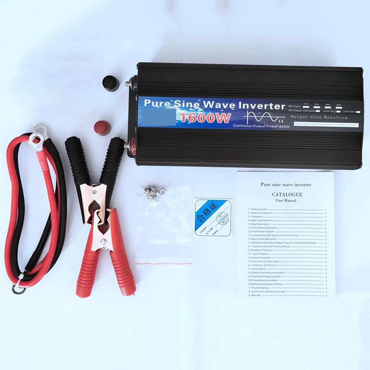 Falownik z czystą sinusoidą, Przetwornica czystej fali sinusoidalnej 1000W 1600W 2000W DC 12V / 24V 50Hz 60Hz przetwornica napięcia domowy konwerter samochodowy energia słoneczna(2600W,12V)