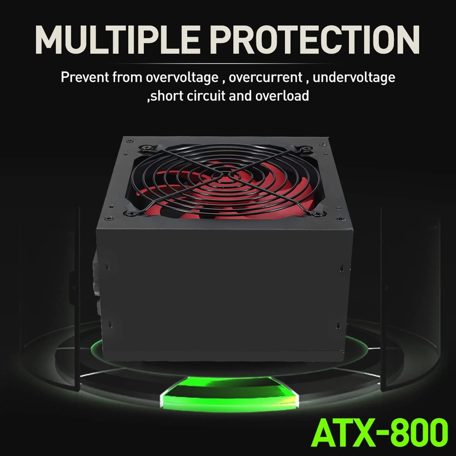 Wielokanałowy zasilacz PC 800 W 12 cm wentylator zasilacz komputera do gier Intel AMD PC 12 V ATX SLI PCI-E