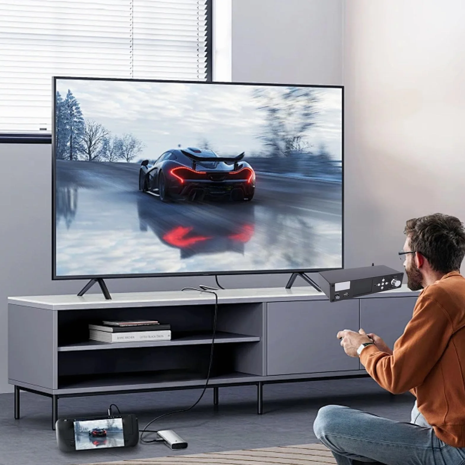 Tonysa Dekoder Audio 5.1, Konwerter DAC z HDMI ARC/Optyczny/Koncentryczny/USB, Dekoder DTS na 5.1-kanałowy Odbiornik Bluetooth 5.0 do Telewizora Kina Domowego (Black)