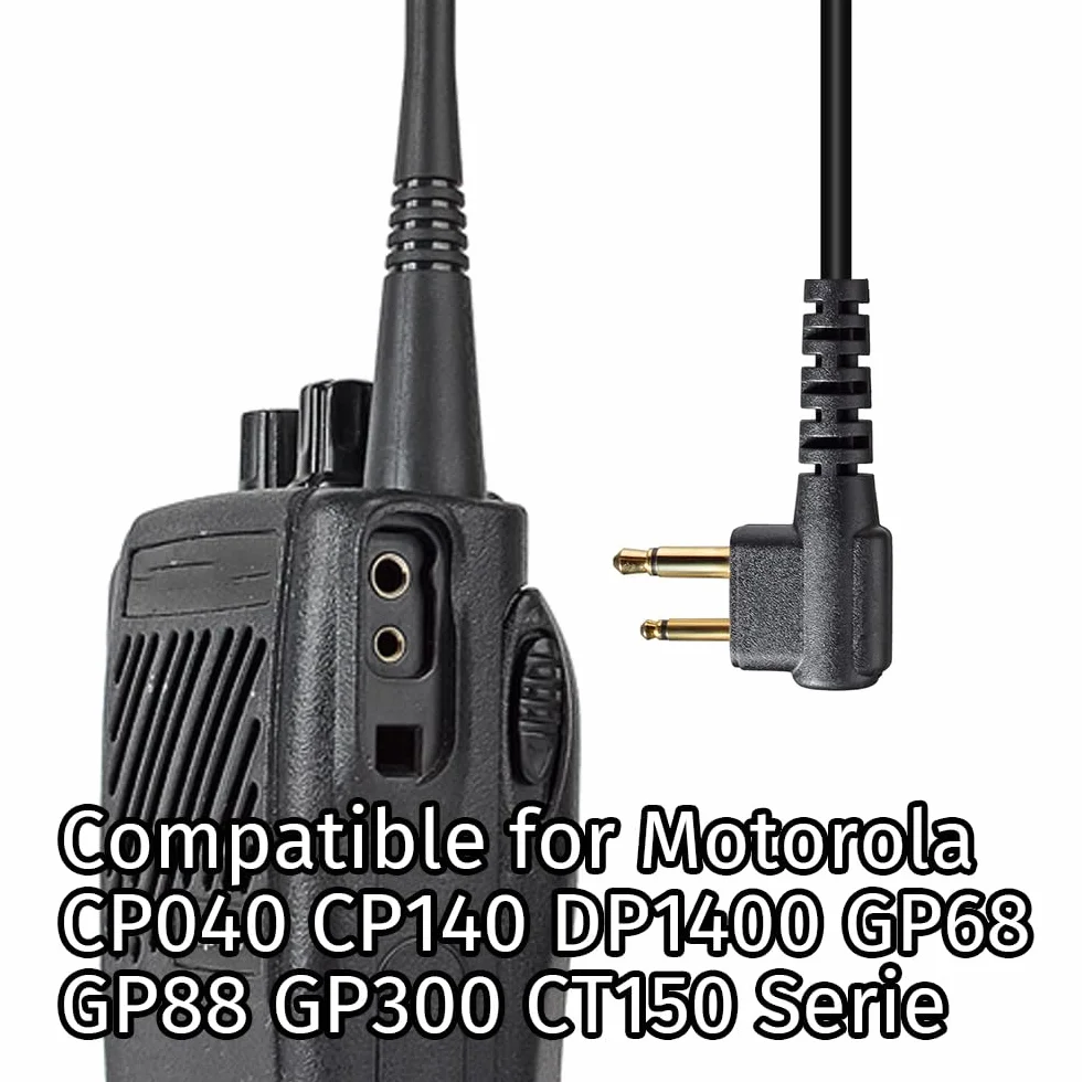 HYS Akustyczna rurka douszna z mikrofonem Security Bodyguard Walkie Talkie zestaw słuchawkowy kompatybilny z Motorola CLS1110 CP200 CP040 GP300 DP1400 2-drożne radio (10 sztuk)