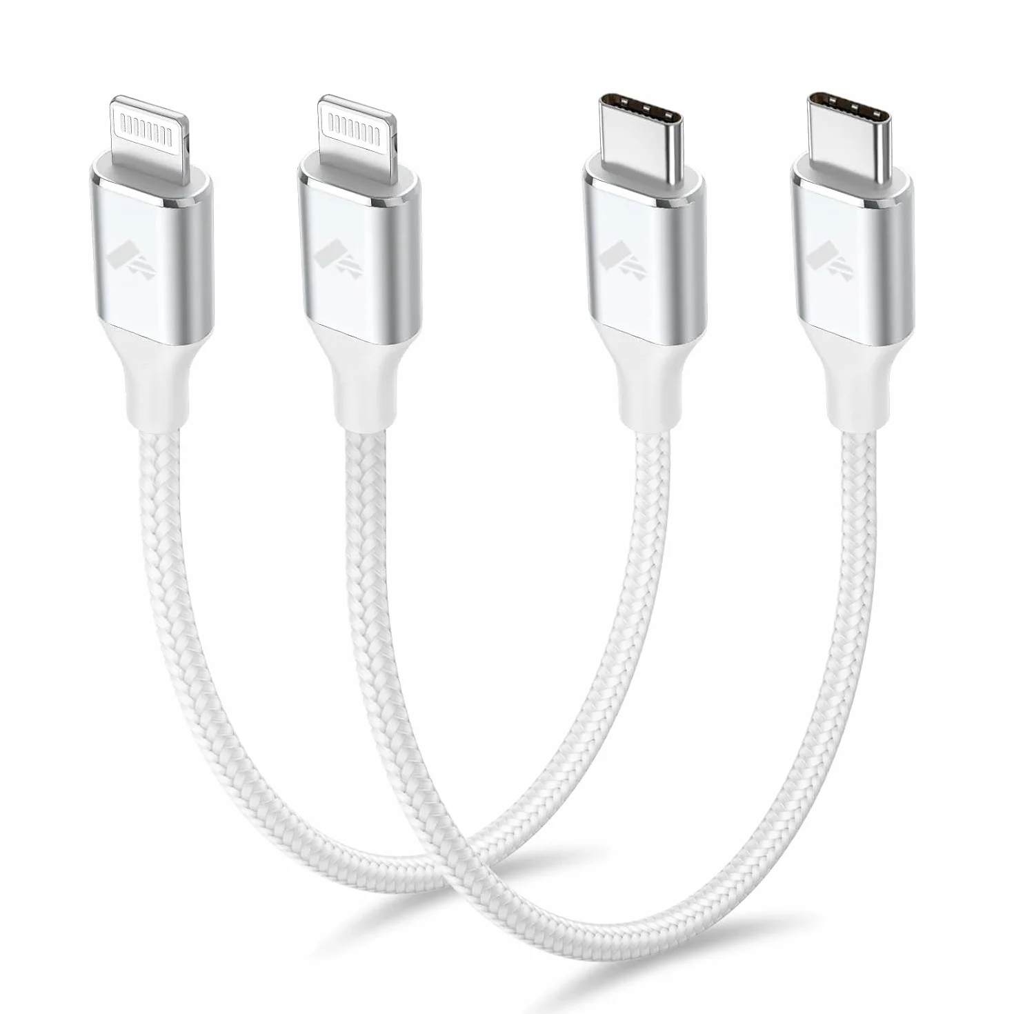 Kabel USB C do podświetlania, krótki, kabel Power-Delivery USB-C, certyfikat MFi, pleciony kabel do ładowania iPhone'a typu C, szybkie ładowanie do iPhone 14, 13, 12, 11 Pro Max, XR, XS, X, 8 Plus,