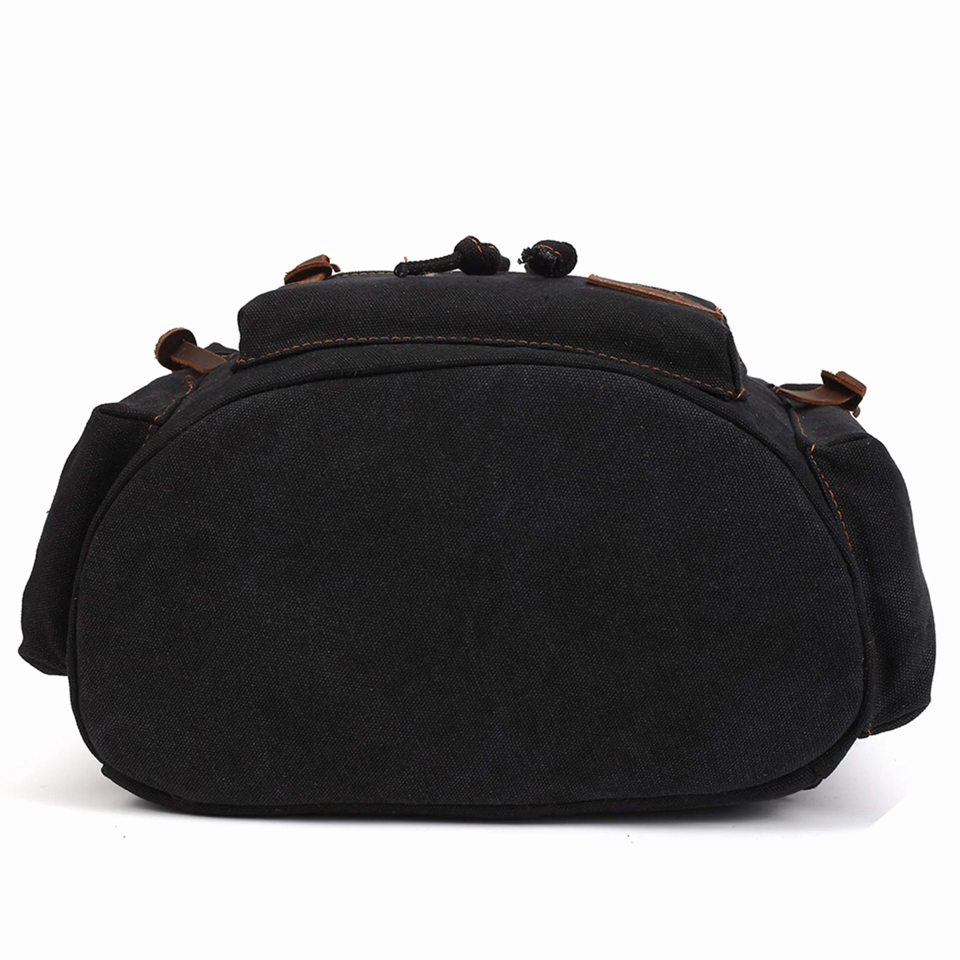 KAUKKO plecak szkolny w stylu vintage/retro - stylowy plecak o dużej pojemności do aktywności na świeżym powietrzu - podróżowania i wędrówek - dla kobiet i mężczyzn, Czarny P2-03 (czarny) - FP702