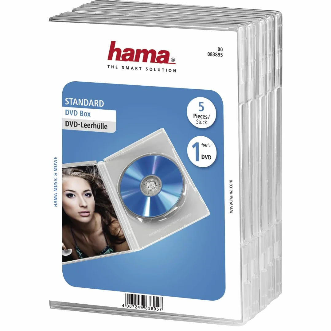 Hama Etui na DVD 5 sztuk przezroczyste