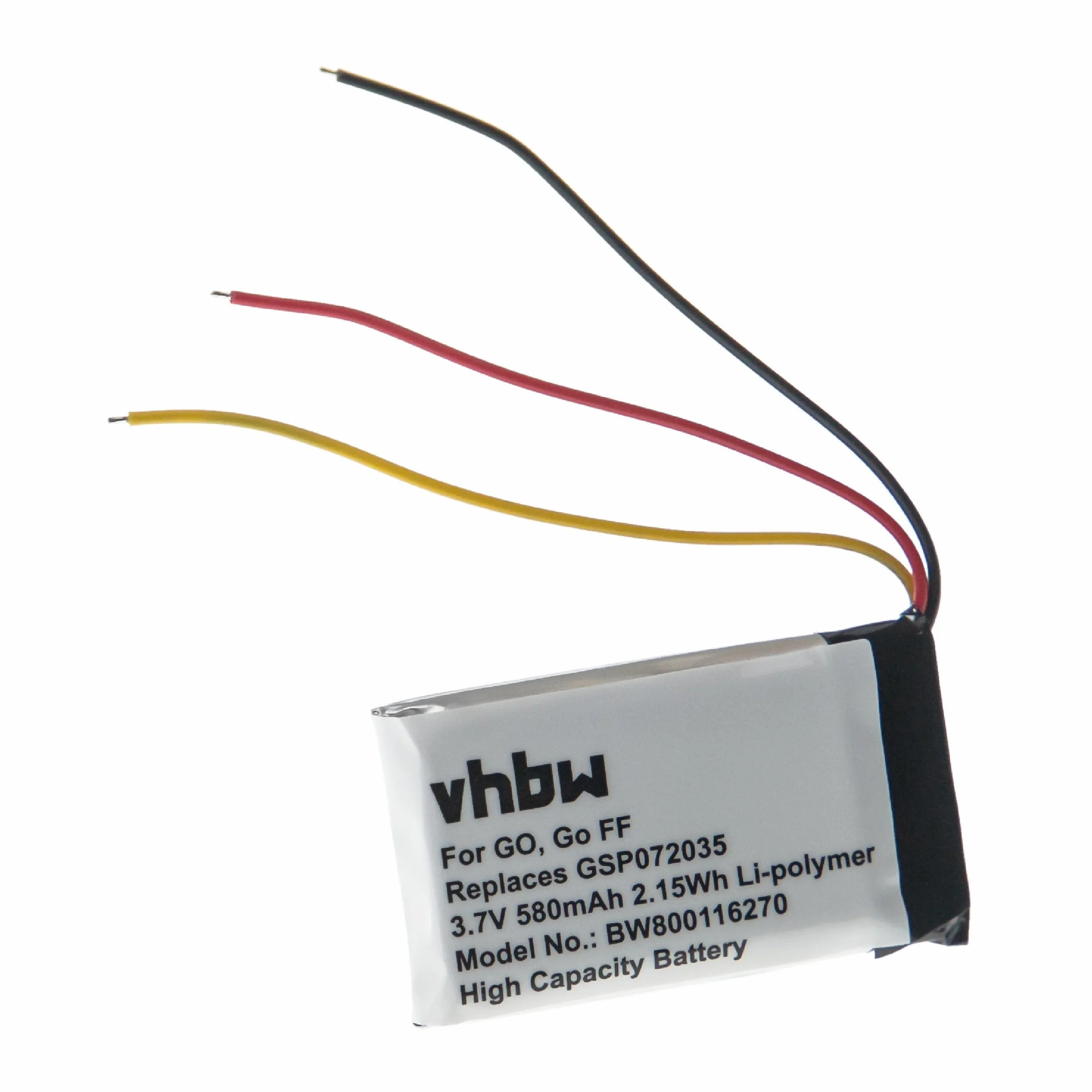 vhbw Bateria kompatybilna z JBL GO, GO BLK, GO FF Bluetooth, 580 mAh, 3,7 V, litowo-polimerowy