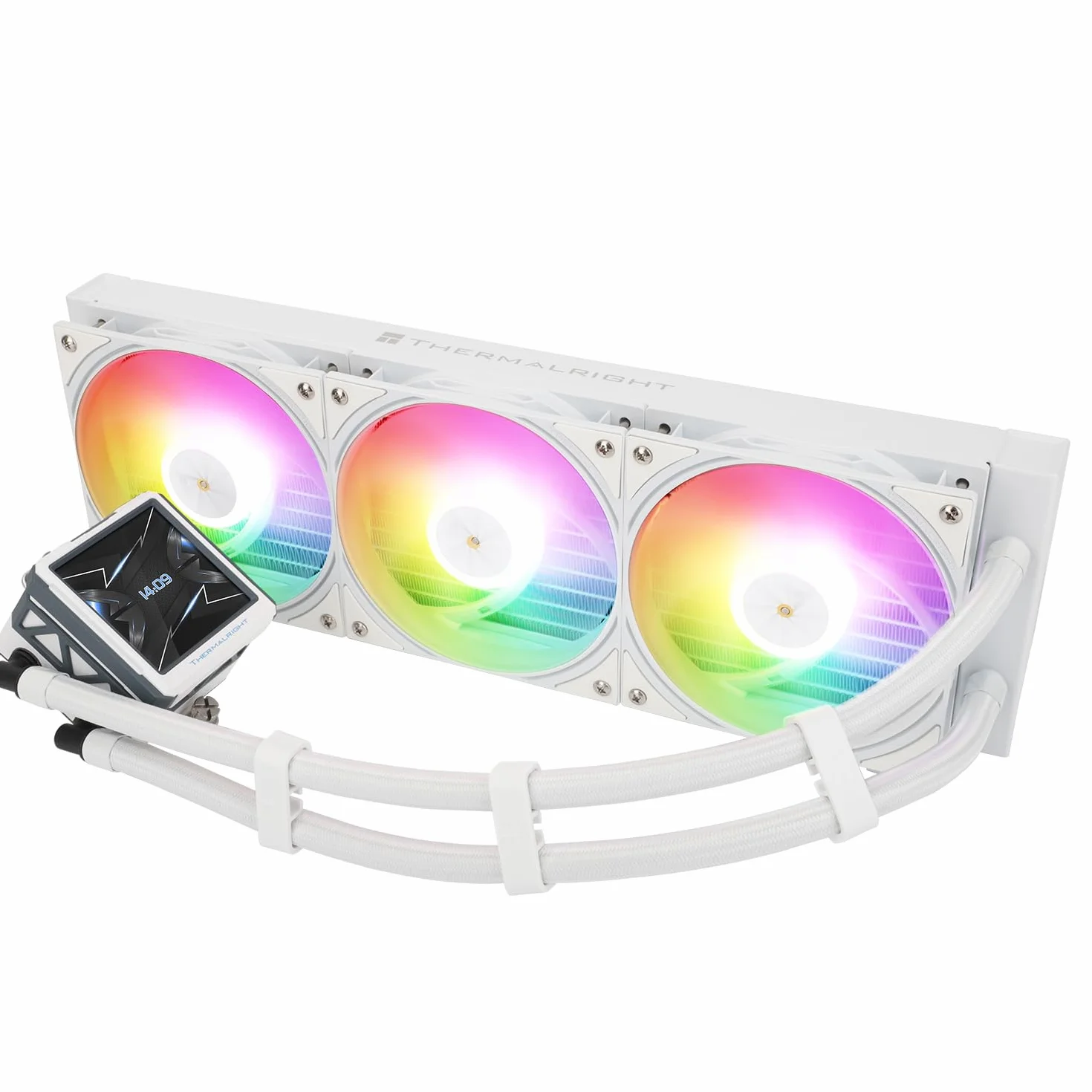 Thermalright FW 360 Ultra ARGB White AIO CPU chłodnica cieczy, ekran LCD IPS o rozdzielczości 480 x 480, do AM5/Intel 1851/1700,'2,88 cala' ekran LCD absorbujący magnes do zdjęć