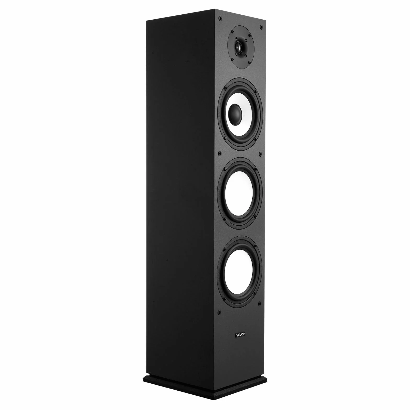 VEVOR Głośnik kolumnowy, 2-drożny, wieża dźwiękowa z głośnikiem wysokotonowym 25,4 mm, głośnik niskotonowy 165 mm, moc szczytowa 200 W, Pasmo przenoszenia 70 Hz do 20 kHz, solidna obudowa z płyty MDF
