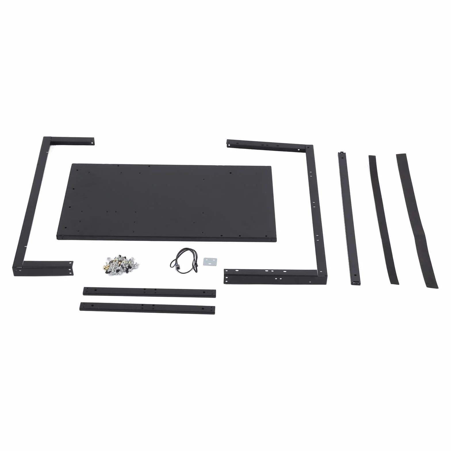 Luocute Komputer Otwarty Stojak na obudowę, Obsługuje 8 Kart Graficznych GPU dla Płyty Głównej ATX MATX Flex, z Kablami Adapterowymi, Systemem Chłodzenia, Wieloma Gniazdami Wentylatora,
