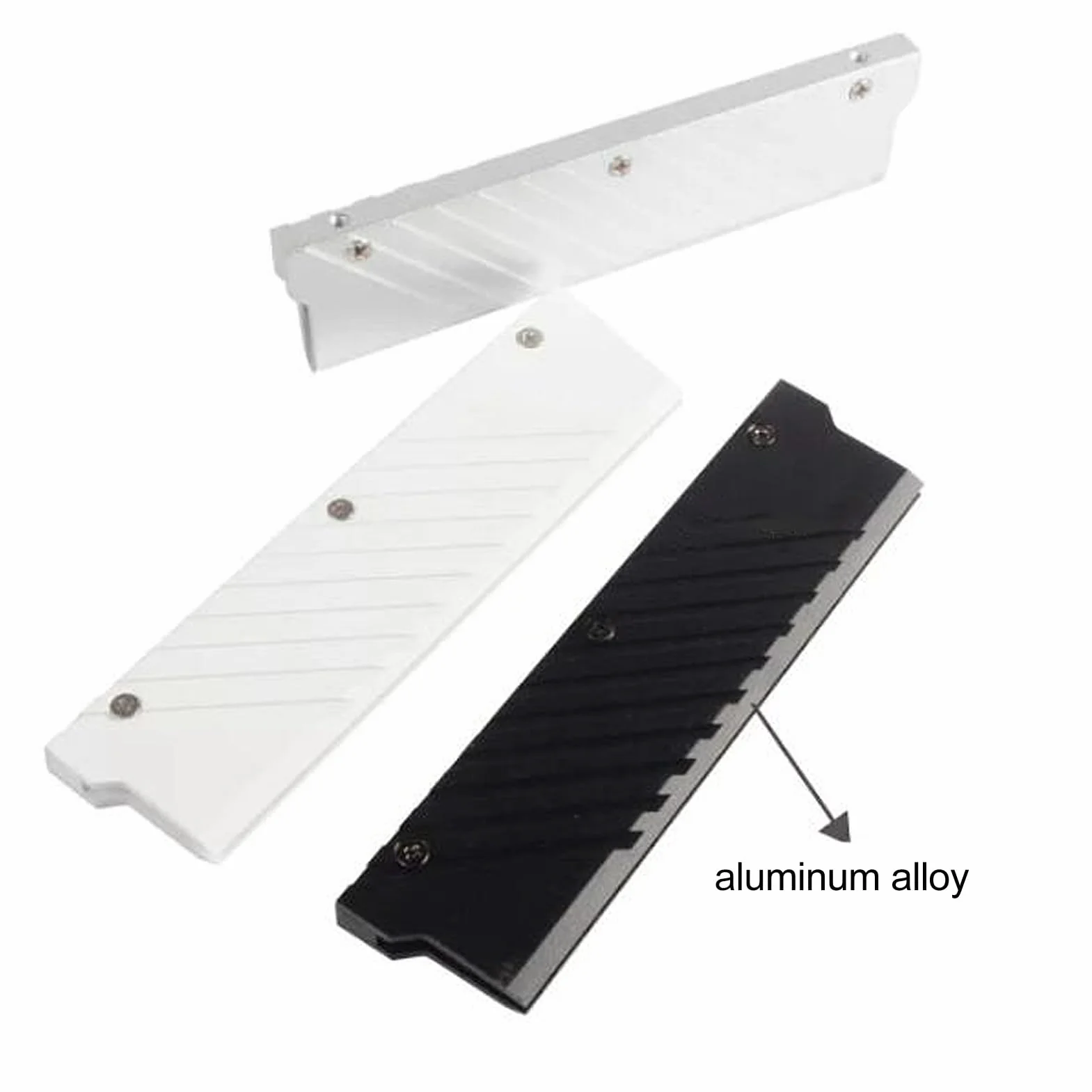 Radiator Pamięci RAM, Uniwersalny Radiator Pamięci DDR5, Chłodnica Pamięci RAM ze Stopu Aluminium z Paskiem Radiatora, do Komputerowego Układu Chłodzenia wodą (SILVER)