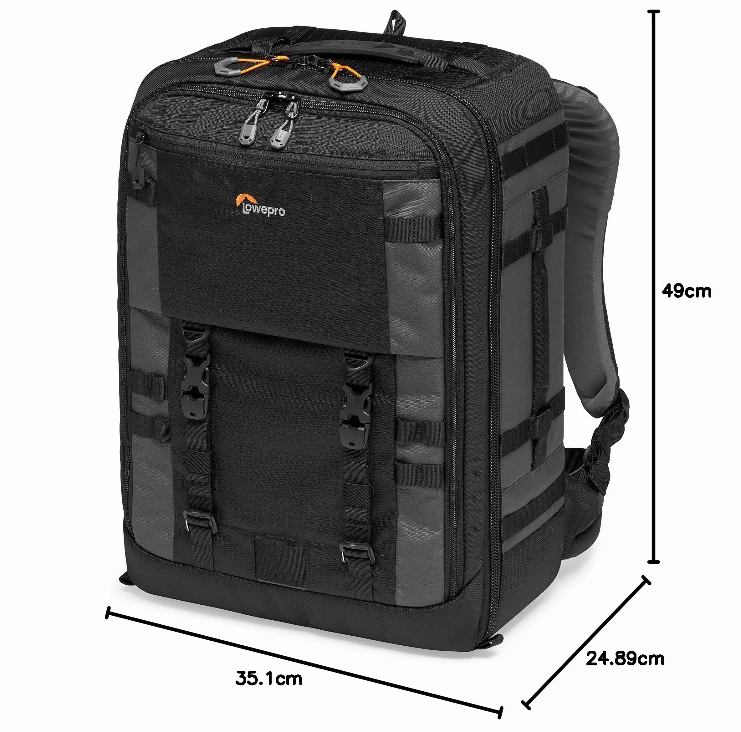 Lowepro Pro Trekker BP 450 AW II, torba na aparat zewnętrzny, plecak na aparat z tkaniny z recyklingu, pasuje do laptopa lub tabletu 15-calowego, przegrody MaxFit, odporna na warunki atmosferyczne,