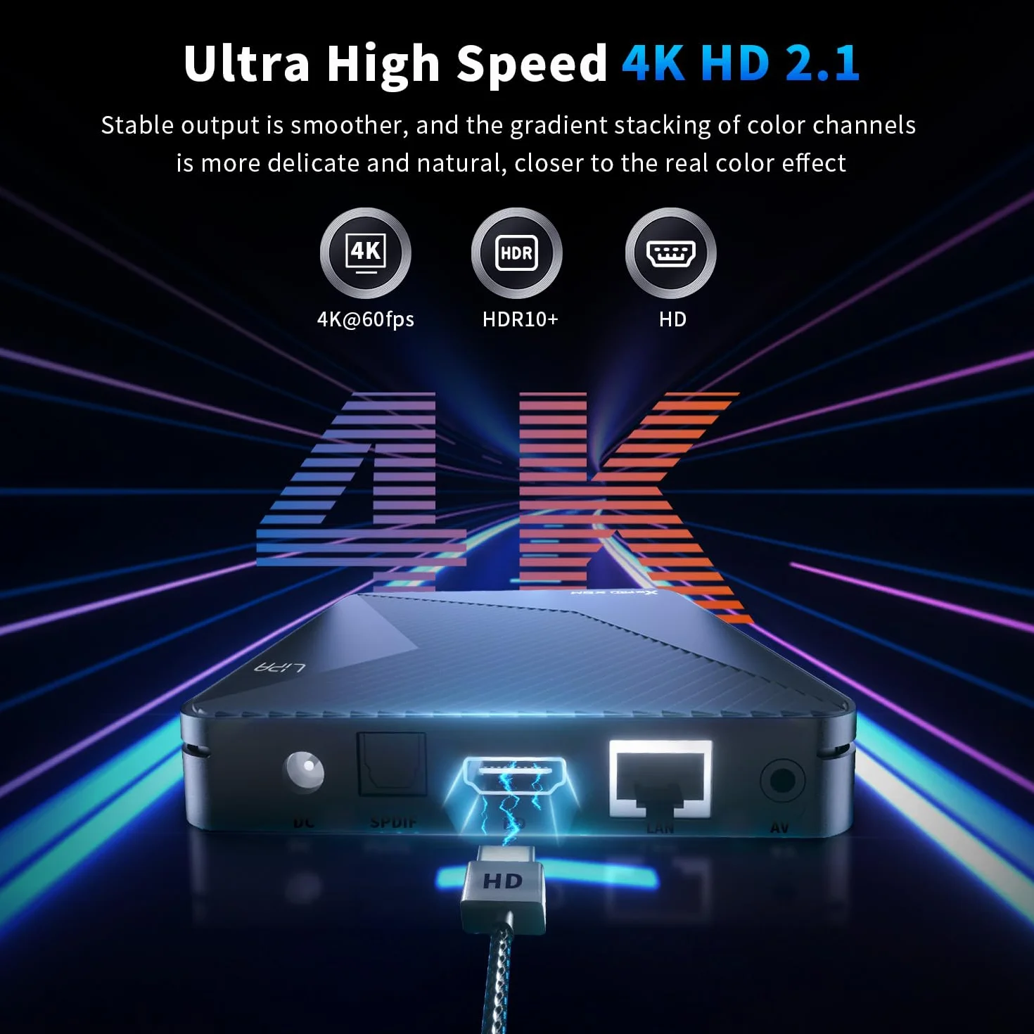 Lipa X88 Pro S905X5M Android TV Box 4-64 GB Android 14 - odtwarzacz multimedialny do TV - Media Streamer - TV Box Android - 1000 m LAN i WiFi - dekoder 8K - aplikacje za pośrednictwem Playstore i