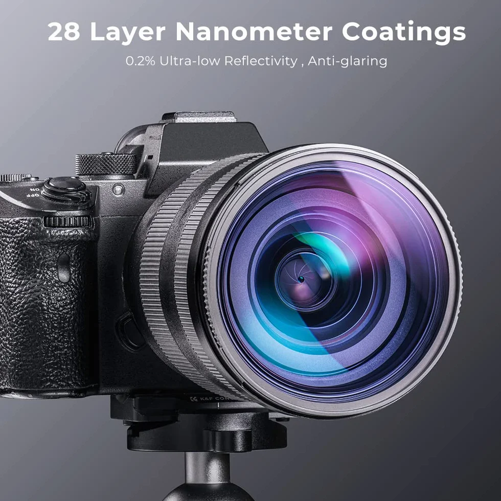 K&F CONCEPT 82 mm naturalny filtr nocny filtr światła filtr zanieczyszczenia | Wielowarstwowe szkło optyczne HD antyodblaskowe, do fotografii miejskiej nocnej Sky Star Astrophotography Nano-X Series FE707