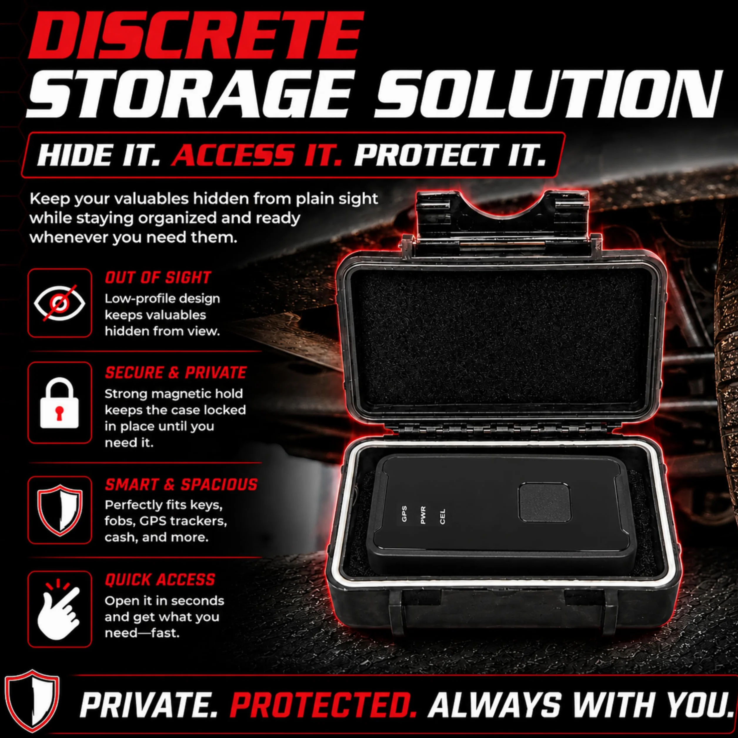 Etui GPS do trackera GL300MG 4G, pojemnik magnetyczny, odporny na warunki atmosferyczne, wodoodporne, wytrzymałe, podwójne magnesy neodymowe | kompatybilne z GL200 GL300 GL300W firmy SpySpot