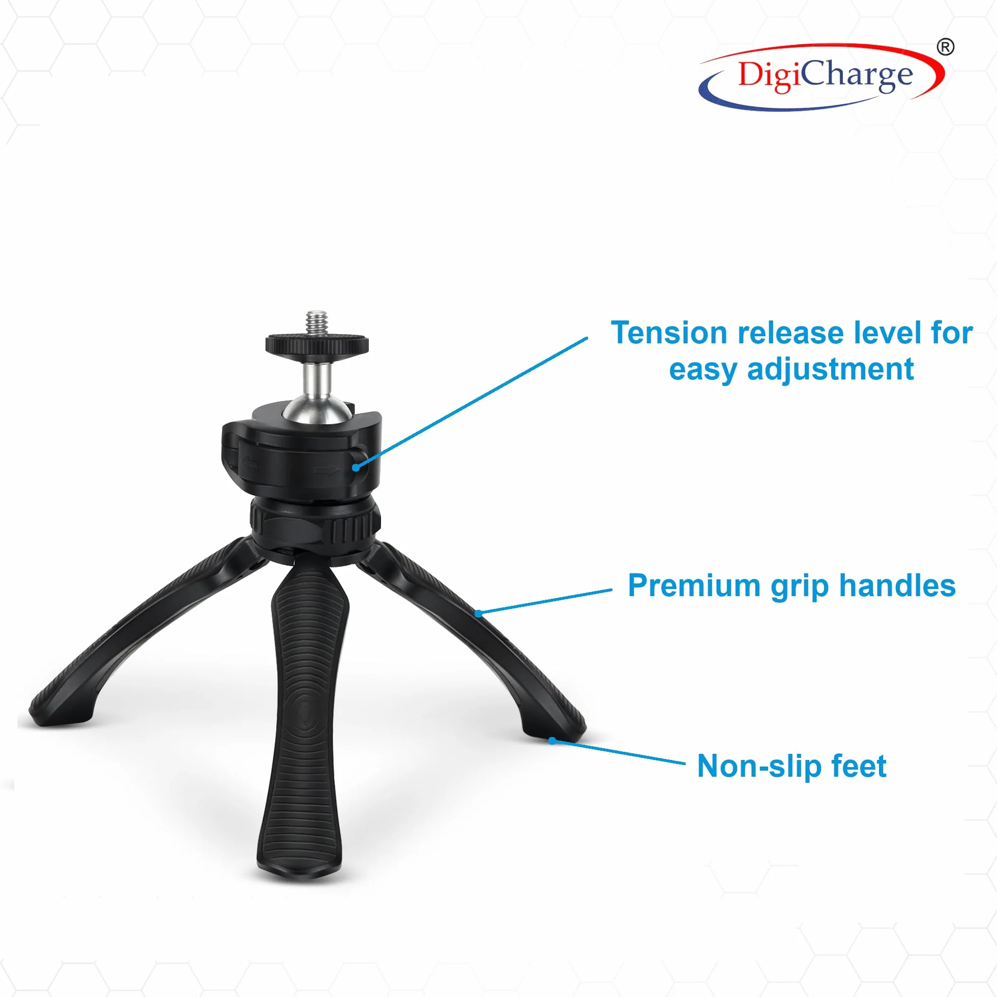 Digicharge Mini statyw do aparatu kompatybilny z aparatami cyfrowymi i DSLR Gorilla Tri Pod Mount Stand
